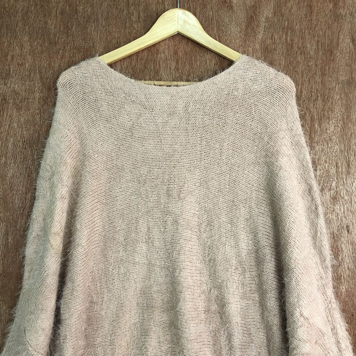 Homespun Knitwear × Japanese Brand DLL N´or Brown Mohair shag shaggy fur Knitwear #c420 Size US L / EU 52-54 / 3 - 2 Thumbnail