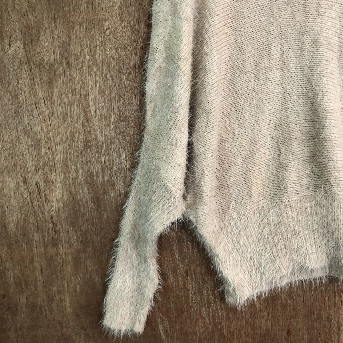 Homespun Knitwear × Japanese Brand DLL N´or Brown Mohair shag shaggy fur Knitwear #c420 Size US L / EU 52-54 / 3 - 7 Thumbnail