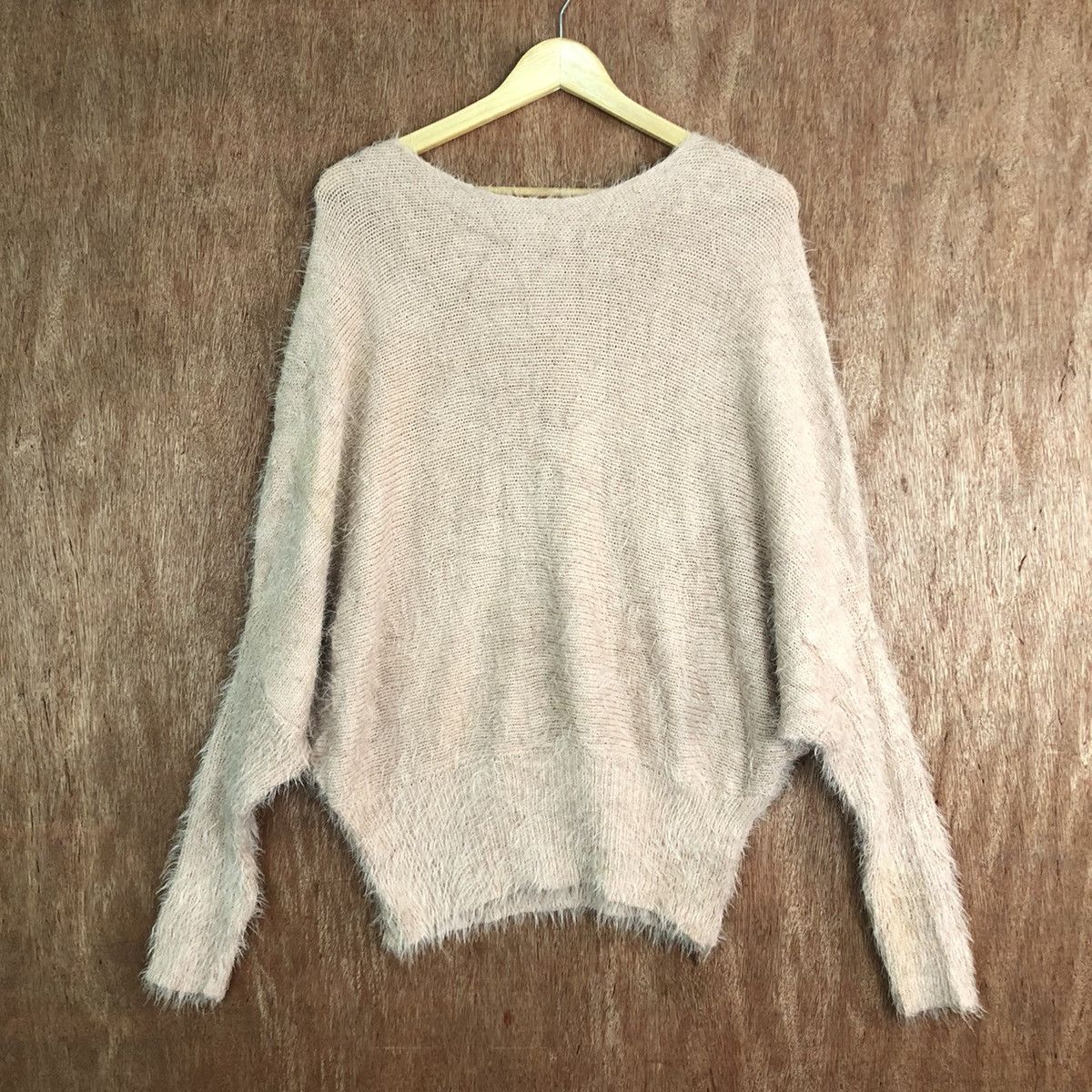 Homespun Knitwear × Japanese Brand DLL N´or Brown Mohair shag shaggy fur Knitwear #c420 Size US L / EU 52-54 / 3 - 1 Thumbnail