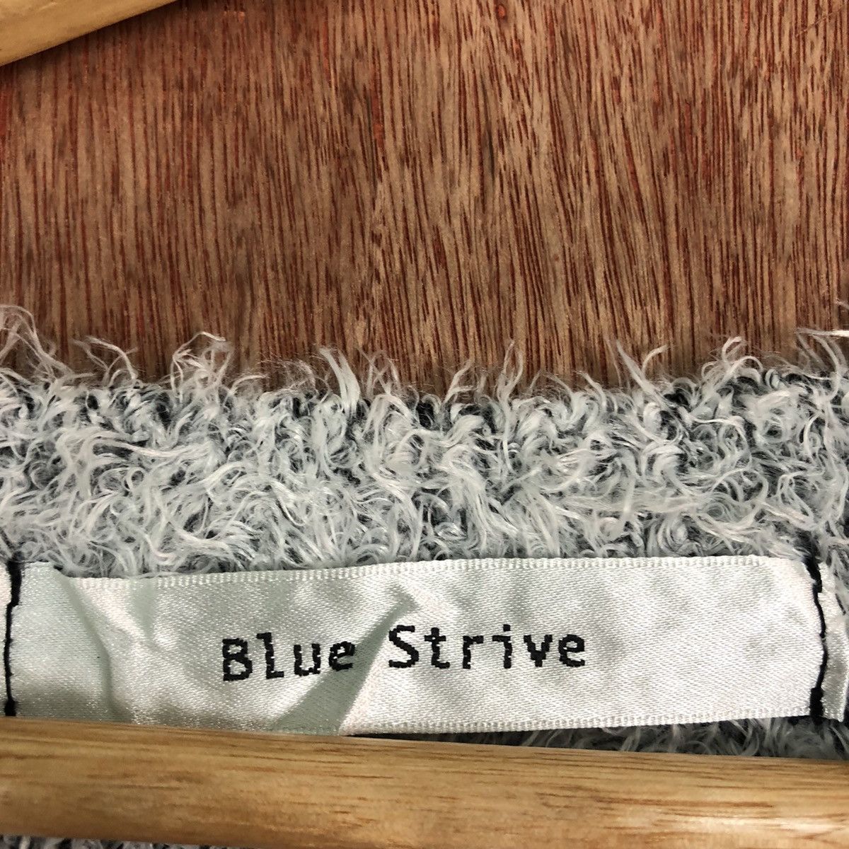Homespun Knitwear × Japanese Brand Blue Strive Striped black white Mohair Knitwear #c350 Size US L / EU 52-54 / 3 - 9 Thumbnail