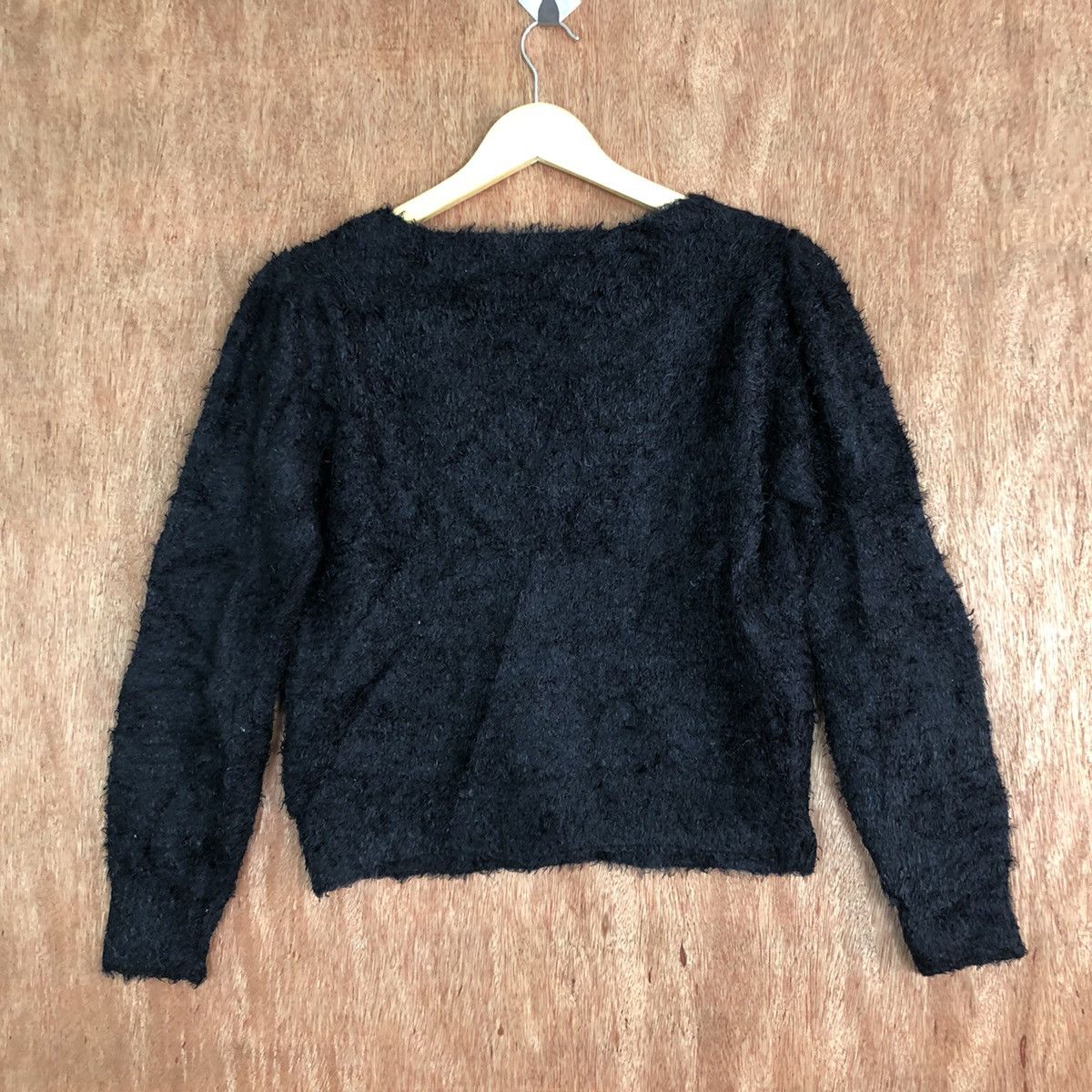 Homespun Knitwear × Japanese Brand Japan Dar Blue Mohair crop top Knitwear #c358 Size XS / US 0-2 / IT 36-38 - 8 Thumbnail