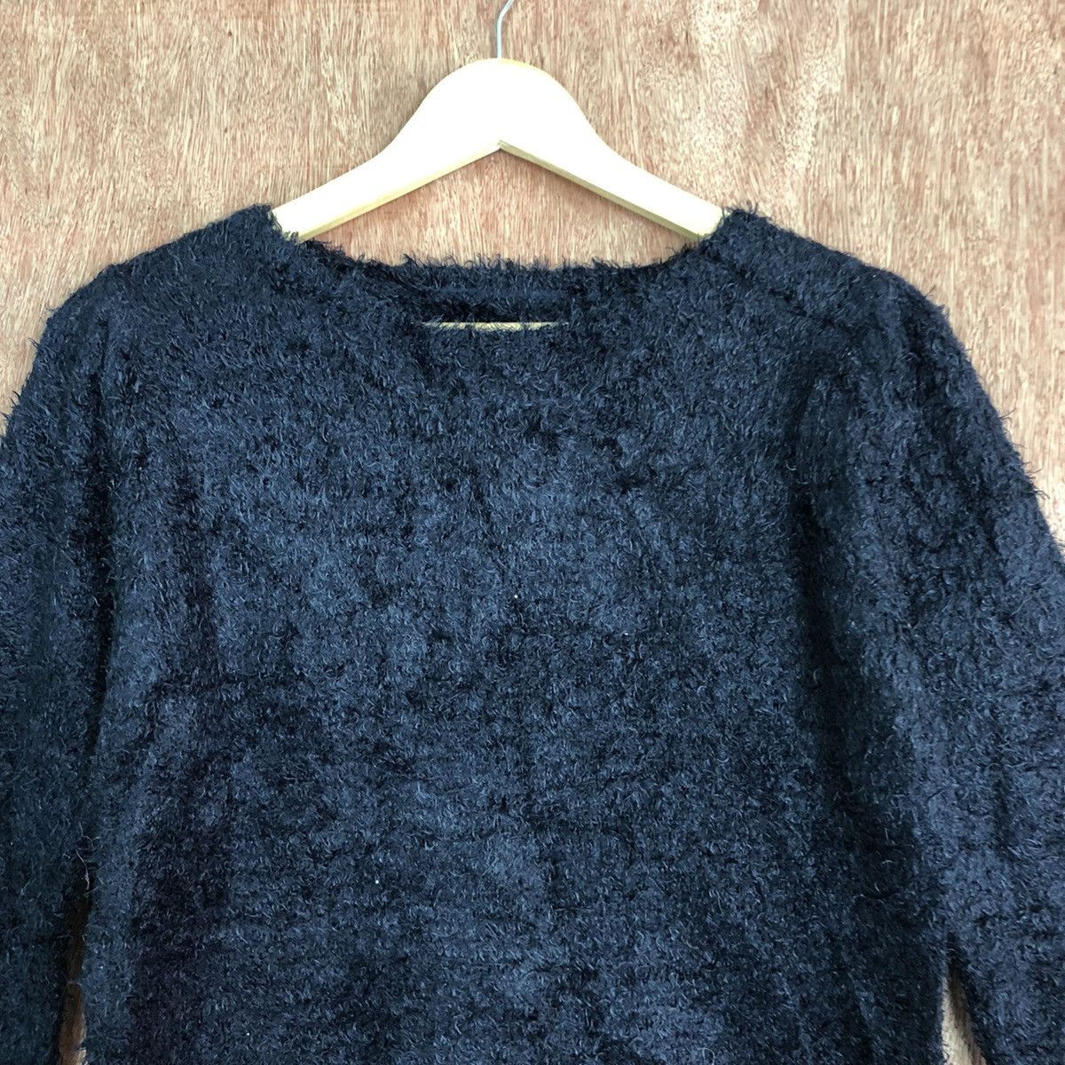 Homespun Knitwear × Japanese Brand Japan Dar Blue Mohair crop top Knitwear #c358 Size XS / US 0-2 / IT 36-38 - 2 Thumbnail