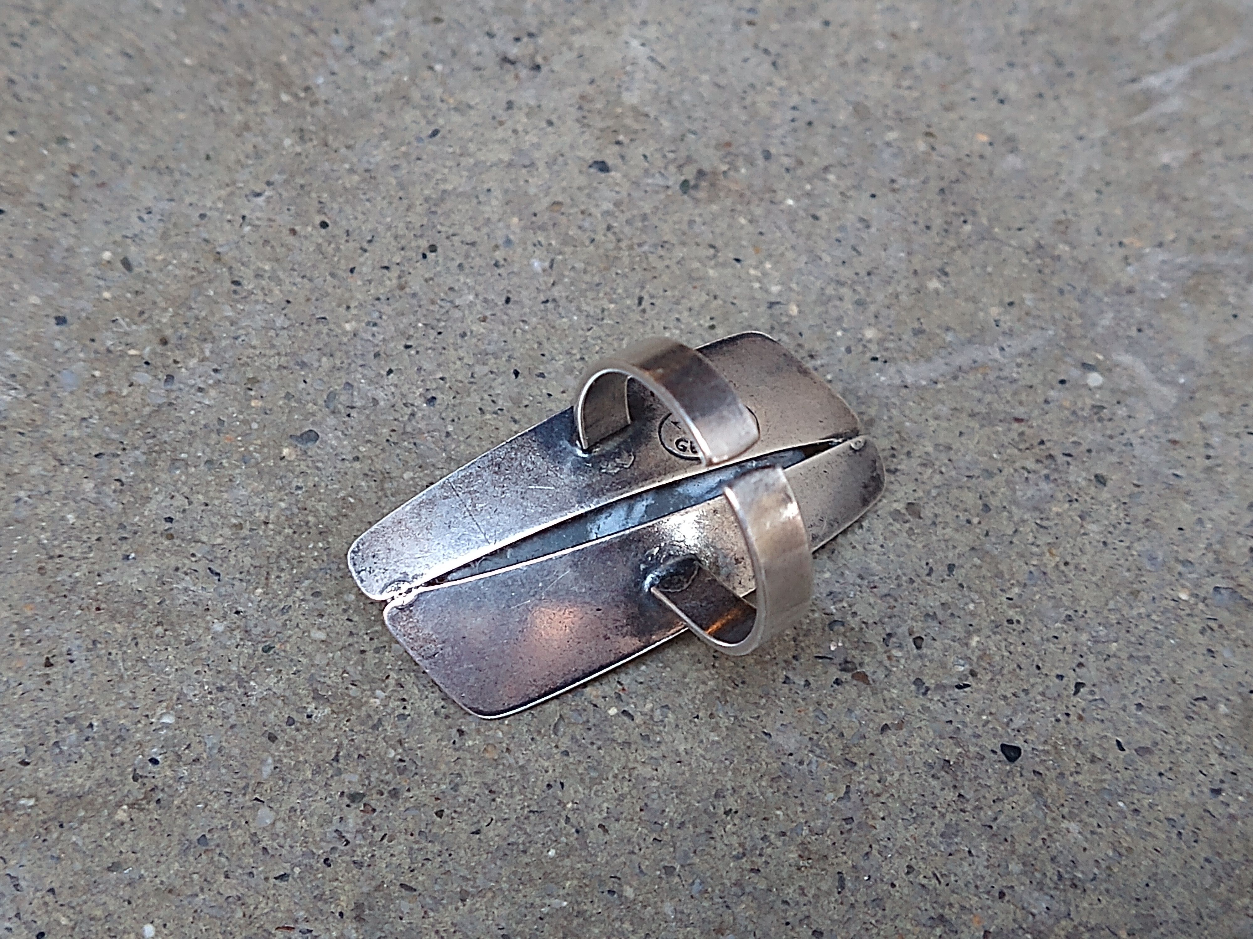 Jewelry × Vintage Vintage Ring Size 5.5 Steel Yellow Avant Garde Modern Size ONE SIZE - 8 Thumbnail