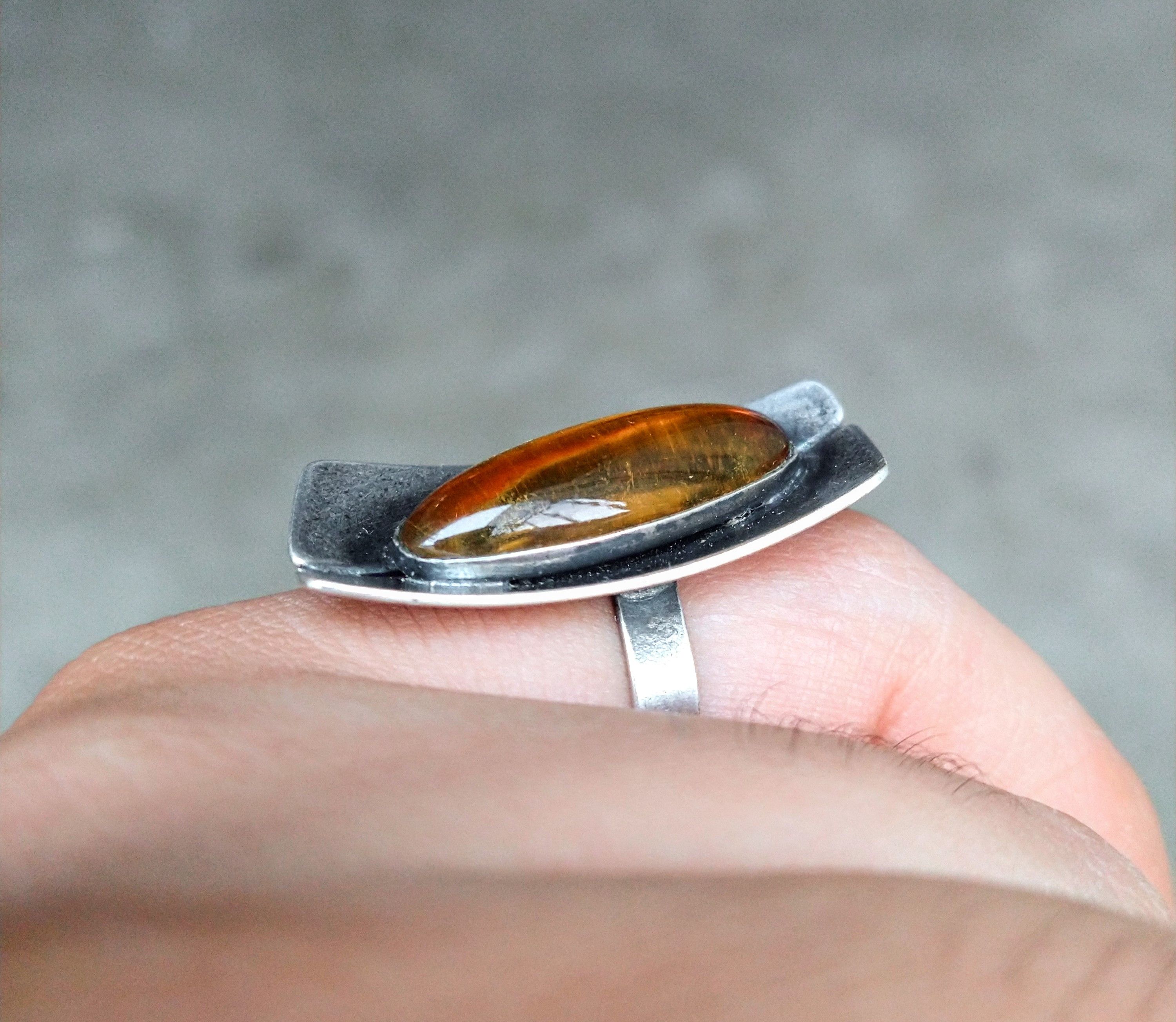 Jewelry × Vintage Vintage Ring Size 5.5 Steel Yellow Avant Garde Modern Size ONE SIZE - 12 Thumbnail