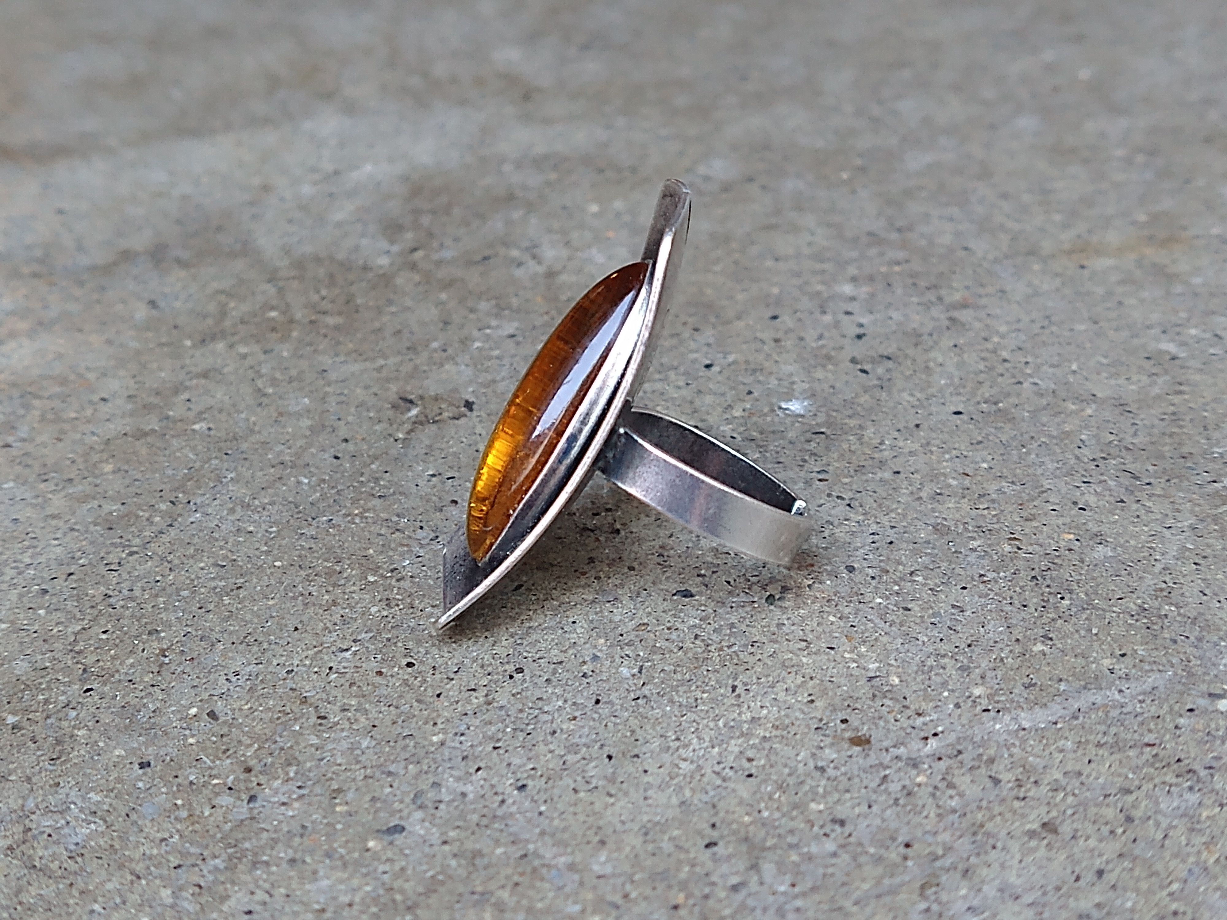 Jewelry × Vintage Vintage Ring Size 5.5 Steel Yellow Avant Garde Modern Size ONE SIZE - 5 Thumbnail