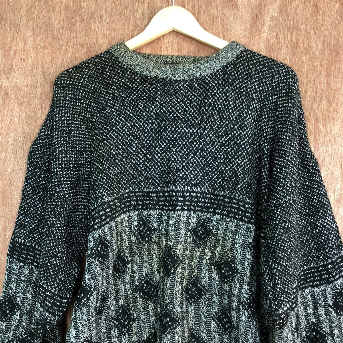 Vintage Nuovo New Forces Grey Knitwear art vintage #6117 Size US XL / EU 56 / 4 - 2 Thumbnail