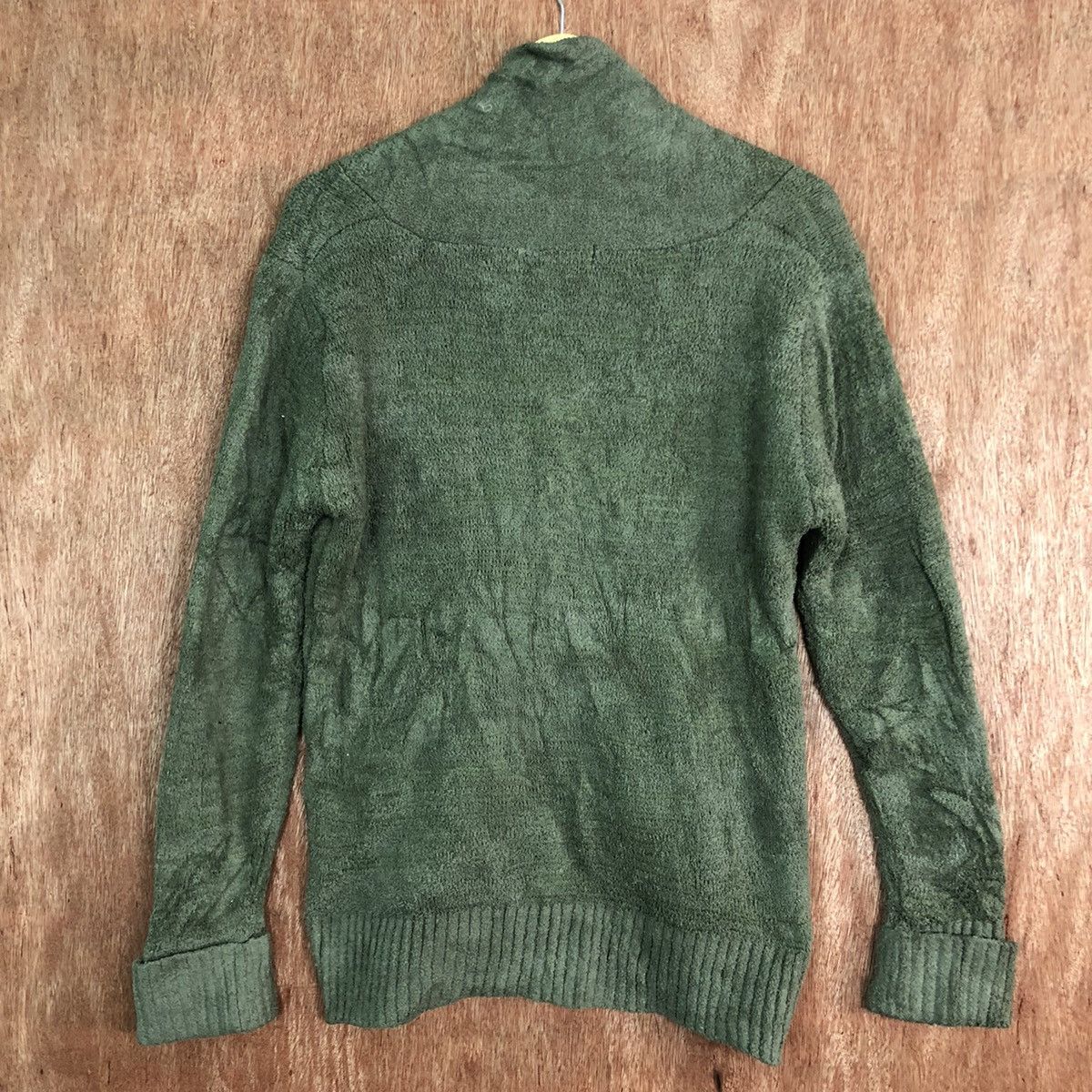 Aran Isles Knitwear D Gorge fleece cardigan Green Knit Sweater japan # c328 Size US M / EU 48-50 / 2 - 11 Thumbnail