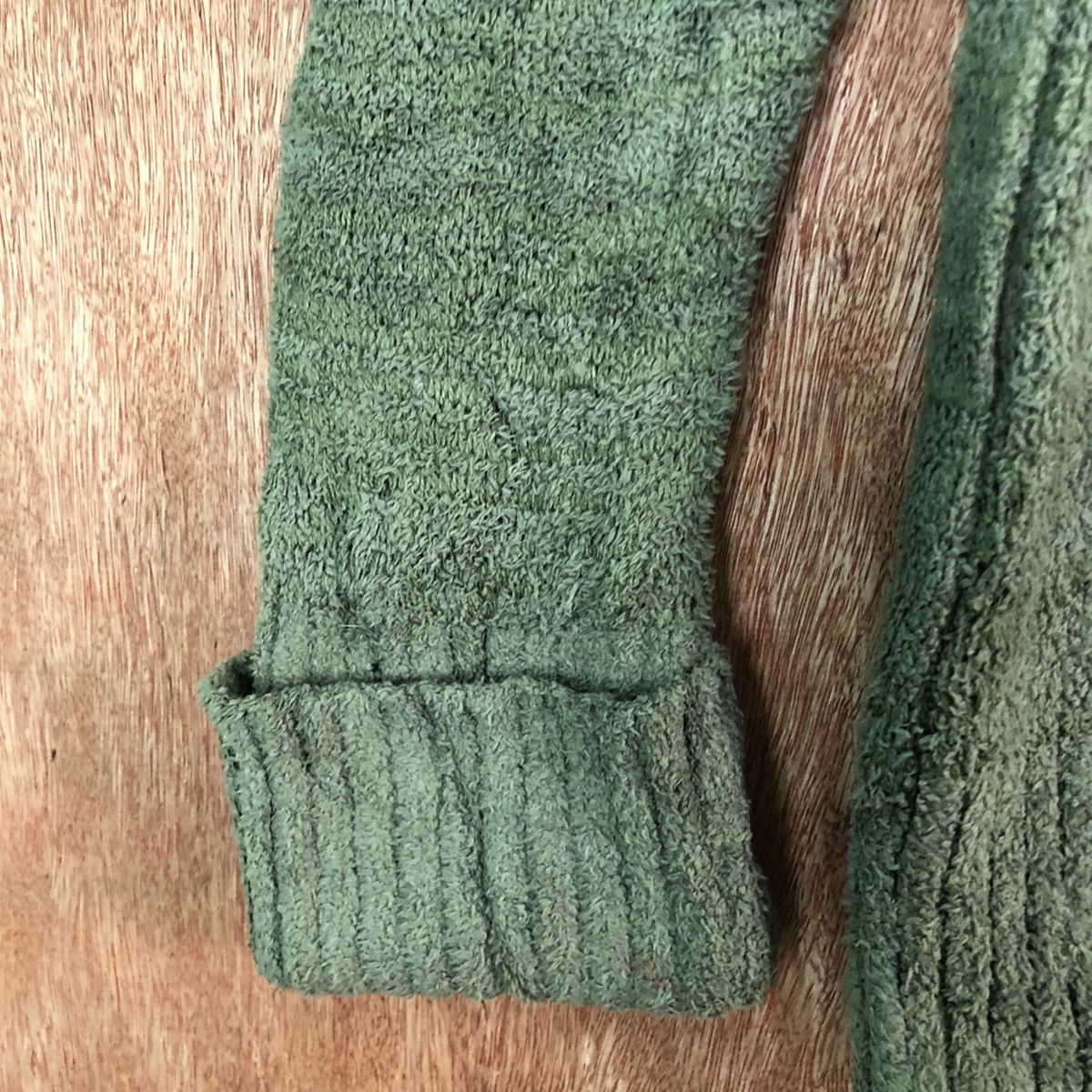 Aran Isles Knitwear D Gorge fleece cardigan Green Knit Sweater japan # c328 Size US M / EU 48-50 / 2 - 6 Thumbnail