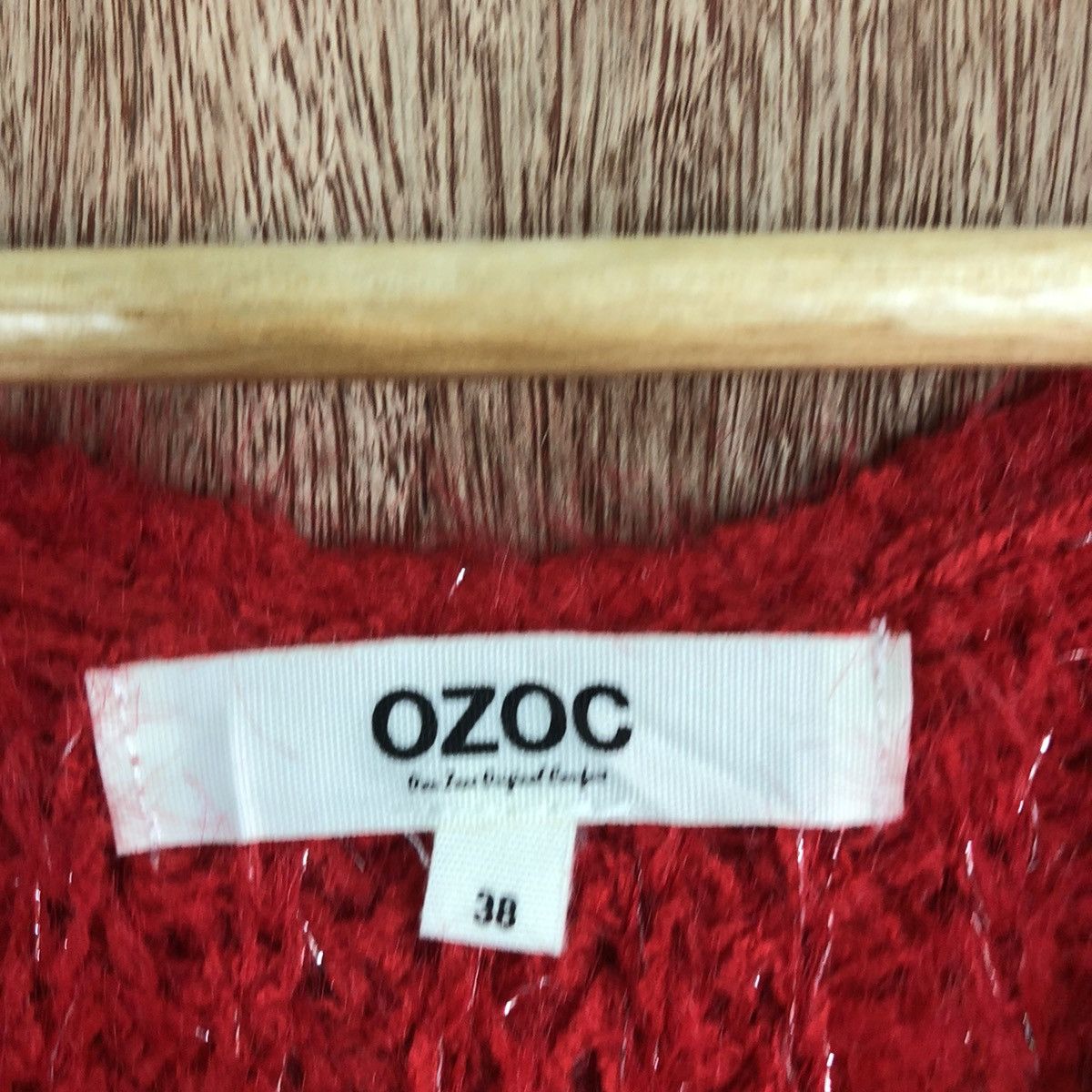Japanese Brand DLL OZOC japan red Mohair fur shaggy Knitwear #c371 Size US M / EU 48-50 / 2 - 8 Thumbnail