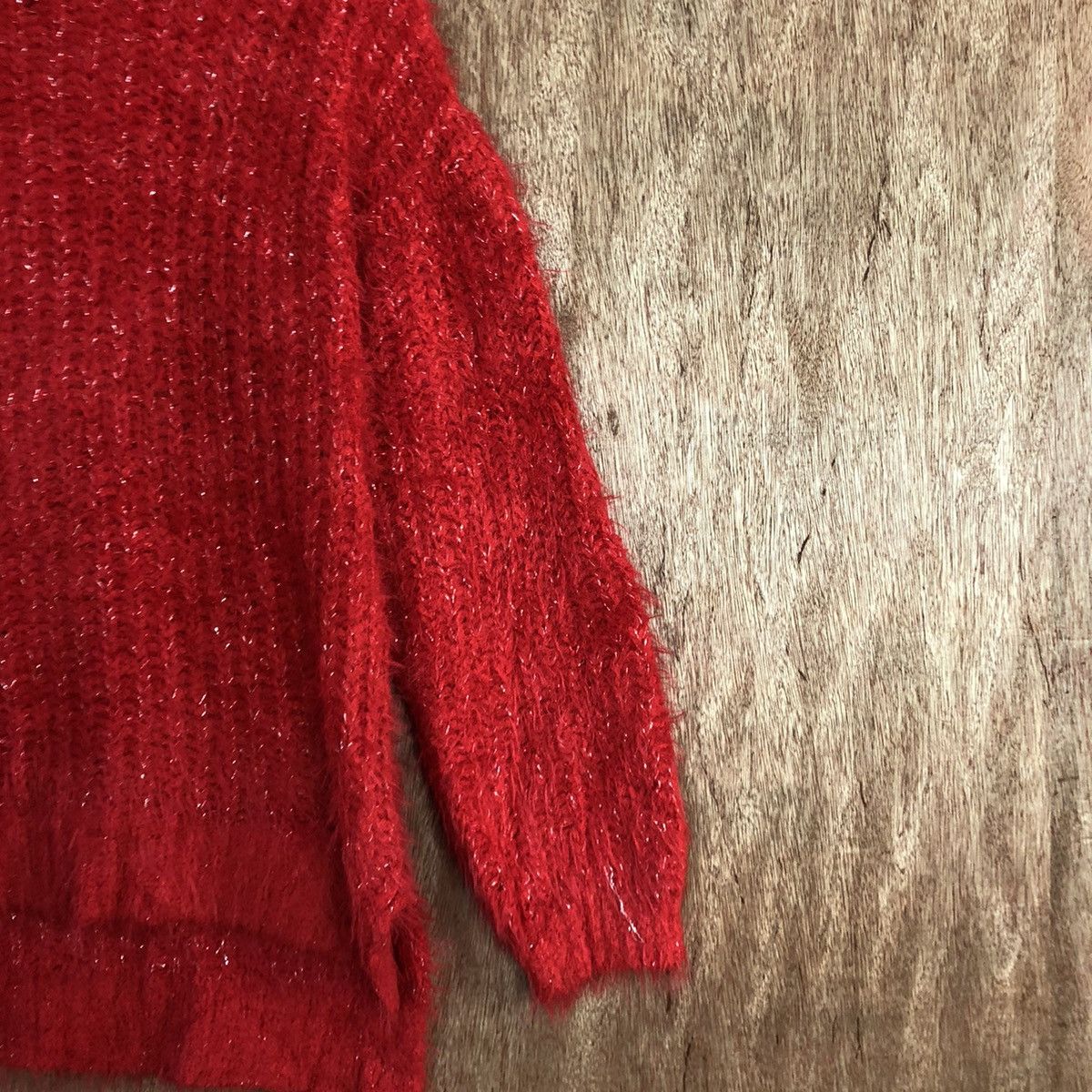 Japanese Brand DLL OZOC japan red Mohair fur shaggy Knitwear #c371 Size US M / EU 48-50 / 2 - 5 Thumbnail