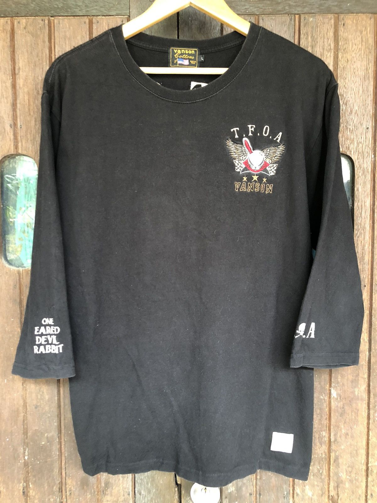 Anime vintage Anime TFOA x Vanson Motorcycle 3 Quarter Black shirt Size US L / EU 52-54 / 3 - 2 Thumbnail