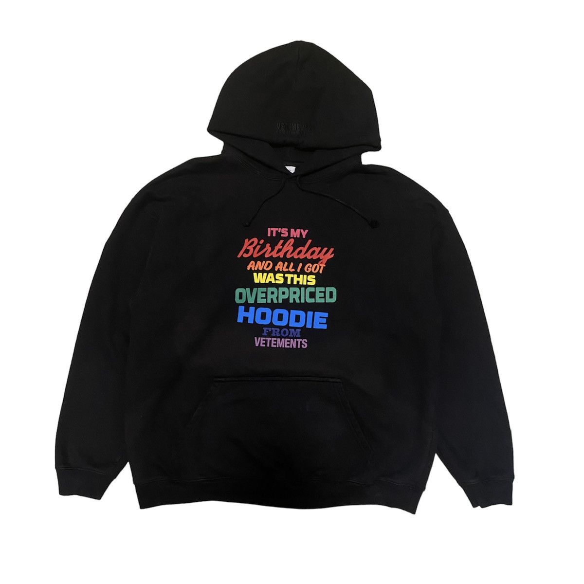 Vetements store overpriced hoodie