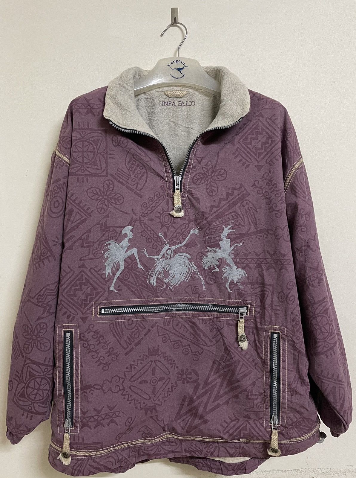 Japanese Brand × Vintage VINTAGE LINEA PALIO HALF ZIPPER PULLOVER GRAPHIC ART ANORAK Size US XXL / EU 58 / 5 - 2 Thumbnail