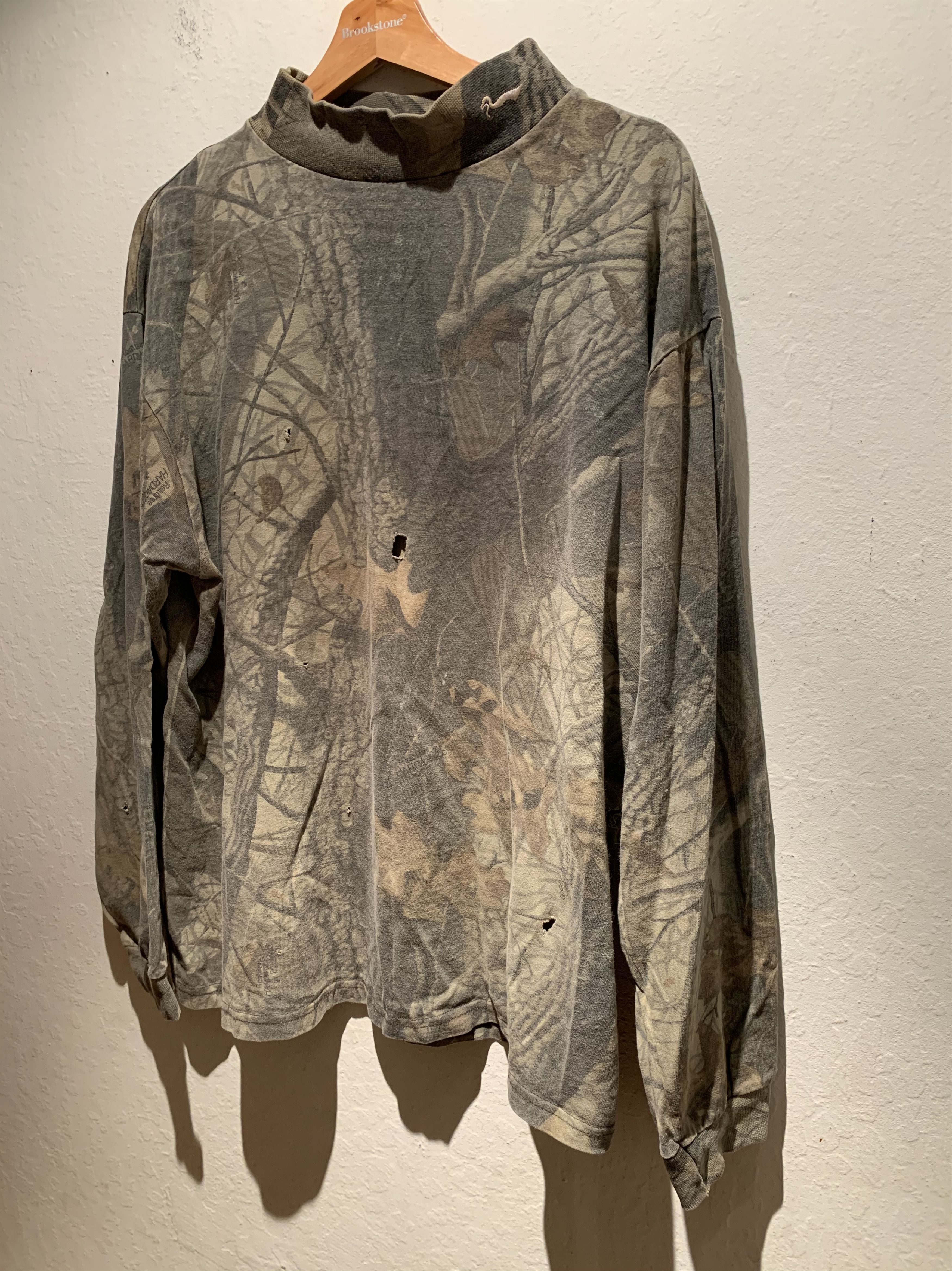 image of Vintage Duxbak Realtree Mock Turtleneck Shirt - L/xl in Realtree Camo, Men's