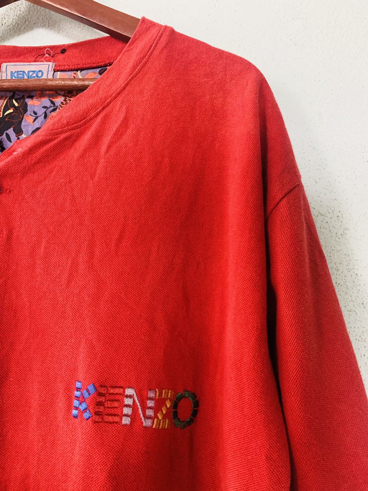 Designer Vintage Kenzo Rainbow Spellout Shirt Size US L / EU 52-54 / 3 - 4 Thumbnail