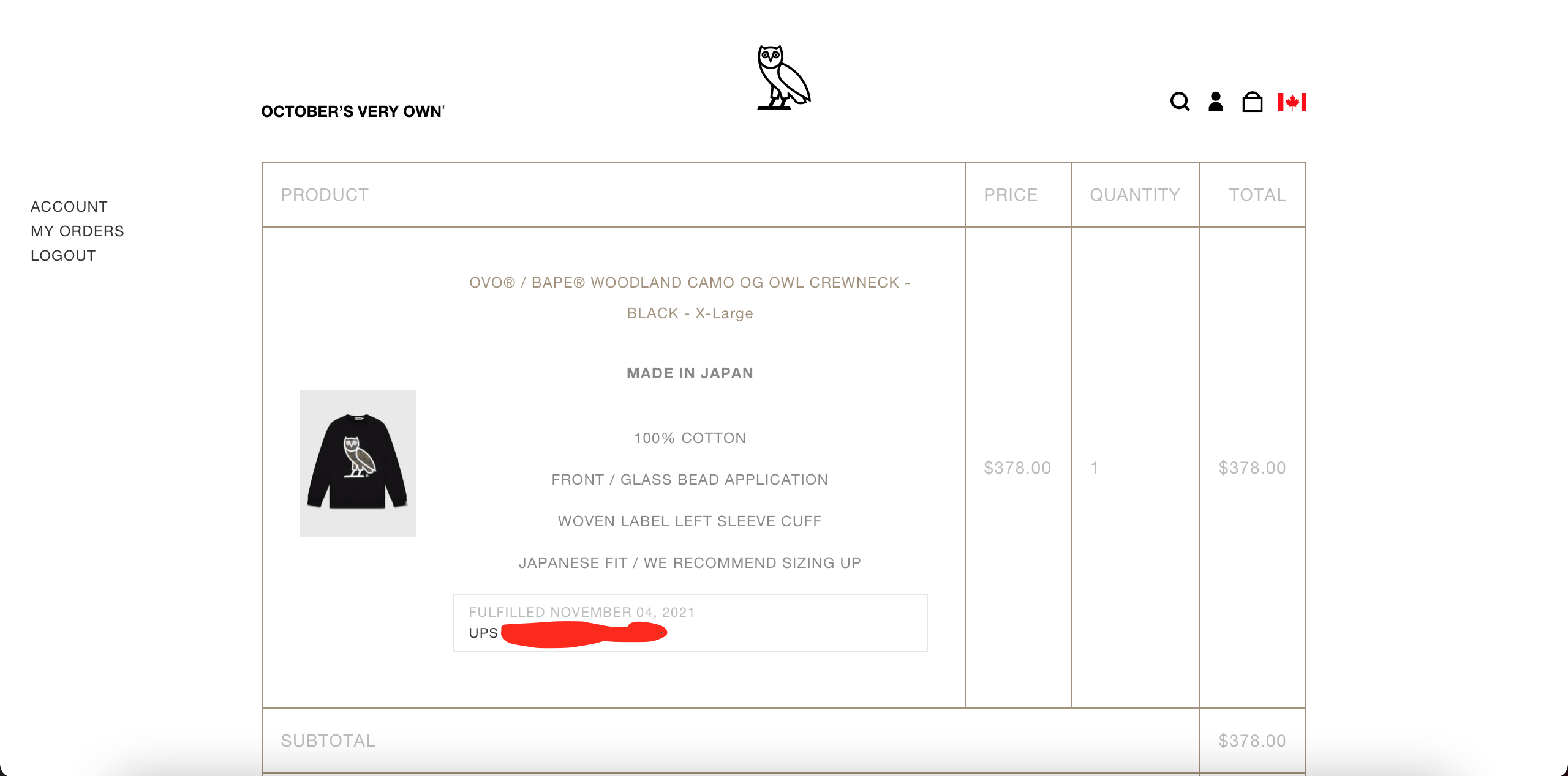 Bape × October's Very Own OVO® X BAPE® WOODLAND CAMO OG OWL CREWNECK Size US XL / EU 56 / 4 - 6 Thumbnail