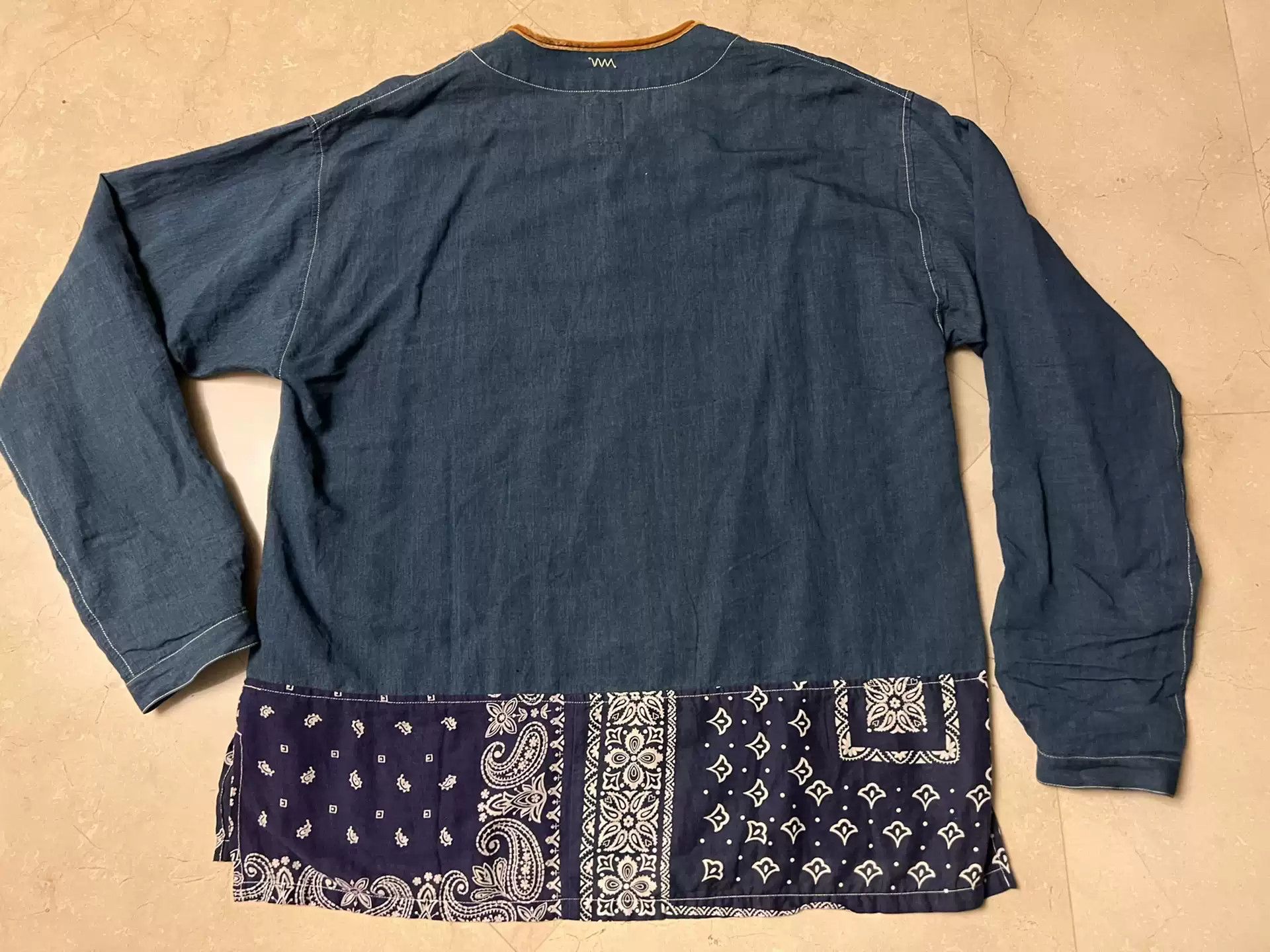 トップス visvim tunic bandana navy 3 visvim tunic bandana navy 3