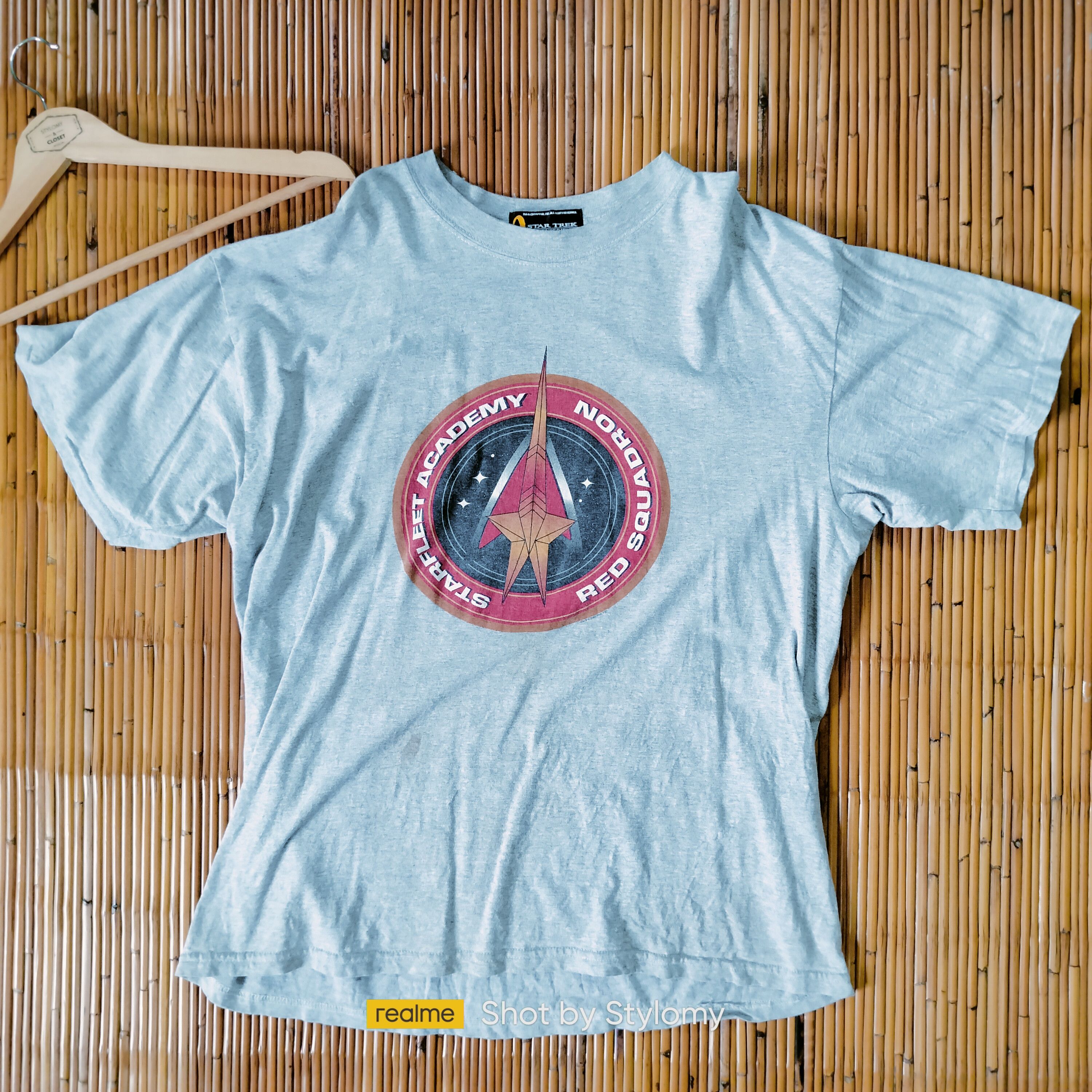 Vintage 97s Star Trek Academy logo distressed tee