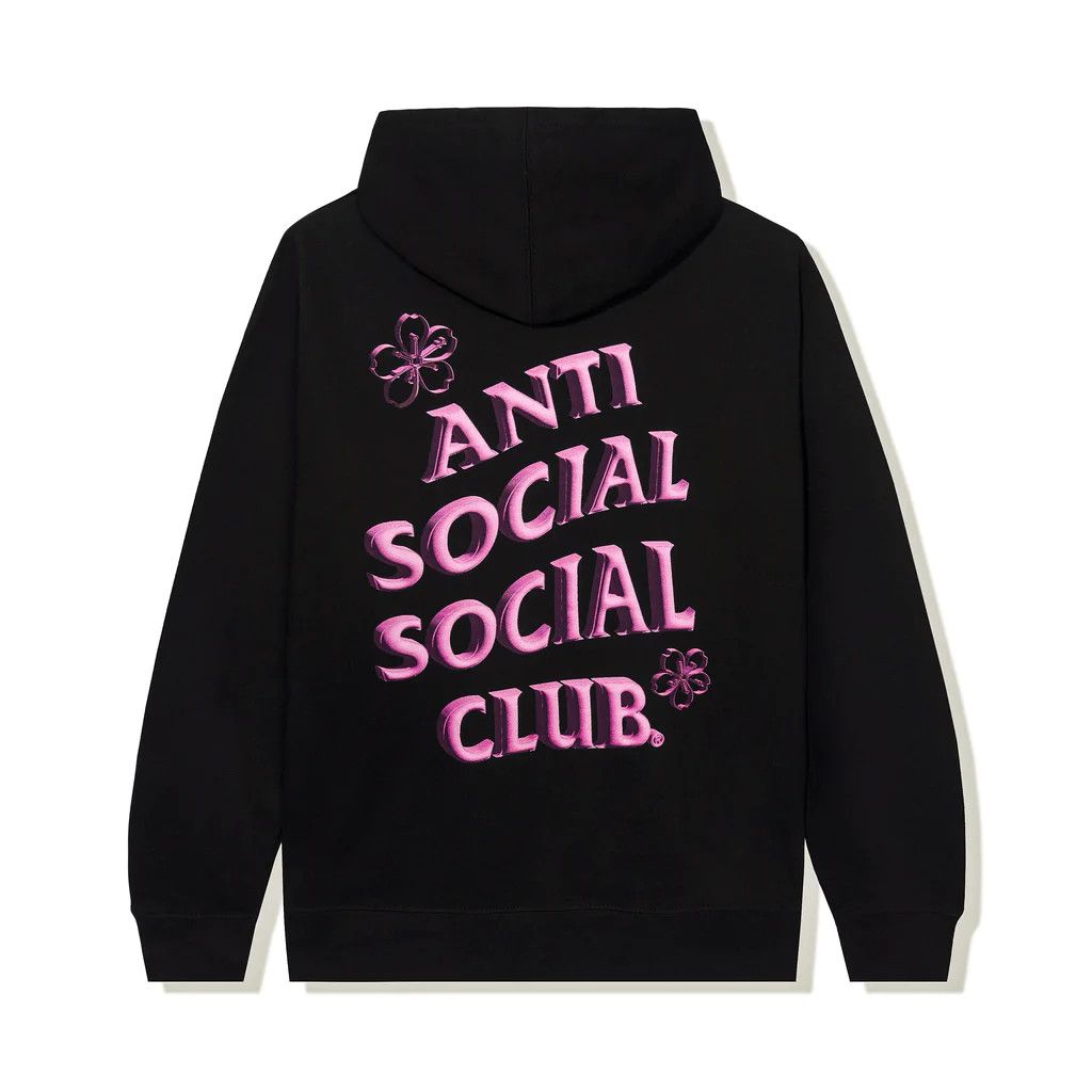 Anti Social Social Club Coral Crush Black Zip Hoodie ASSC