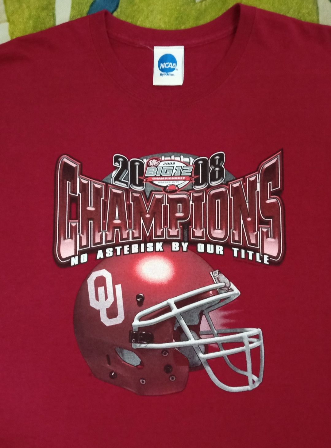 NFL × Vintage OKLAHOMA SOONERS 2008 CHAMPIONS T-shirt Size US XL / EU 56 / 4 - 2 Thumbnail