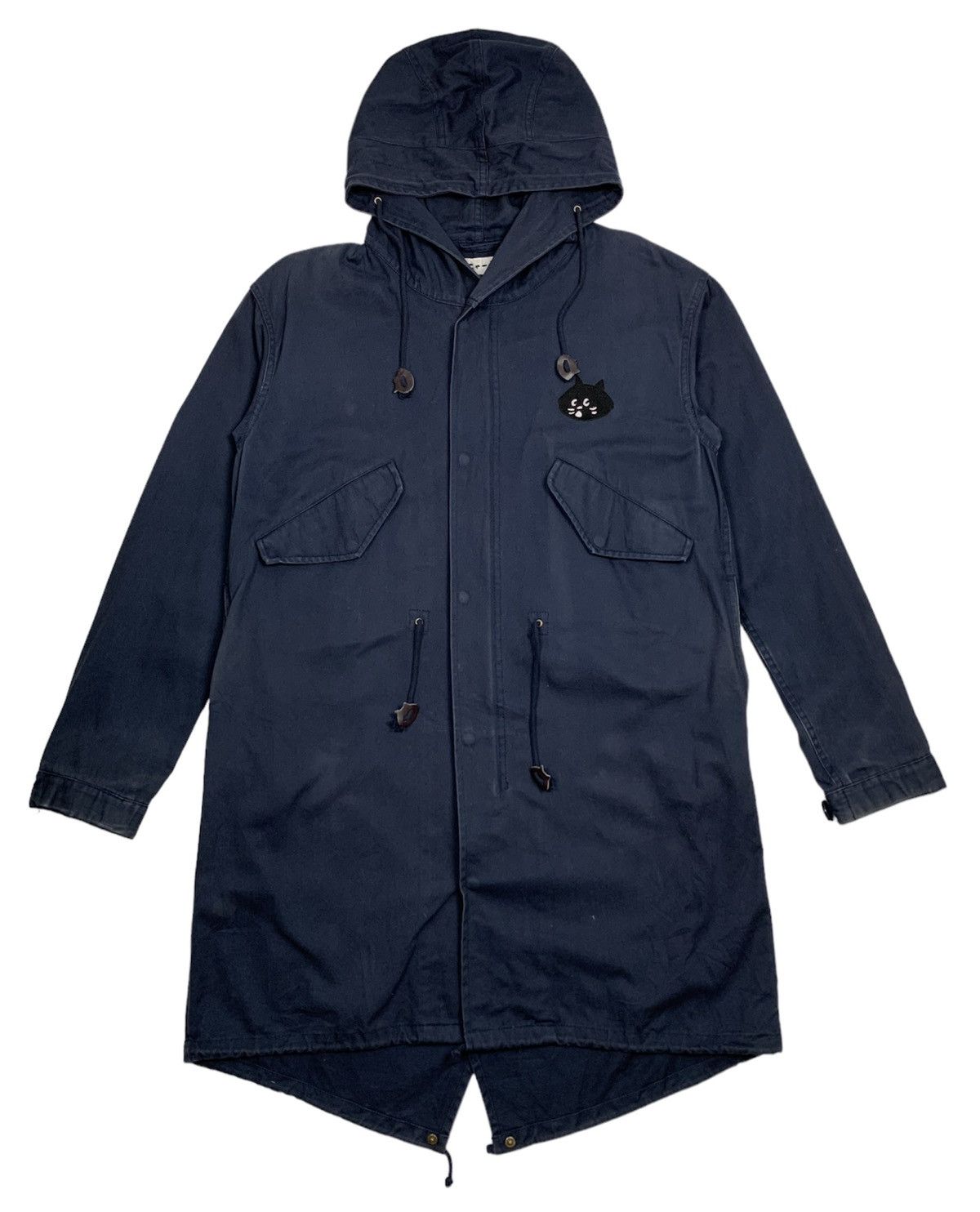 image of Issey Miyake x Ne Net Nenet Fishtail Cotton Parka in Blue, Men's (Size Medium)