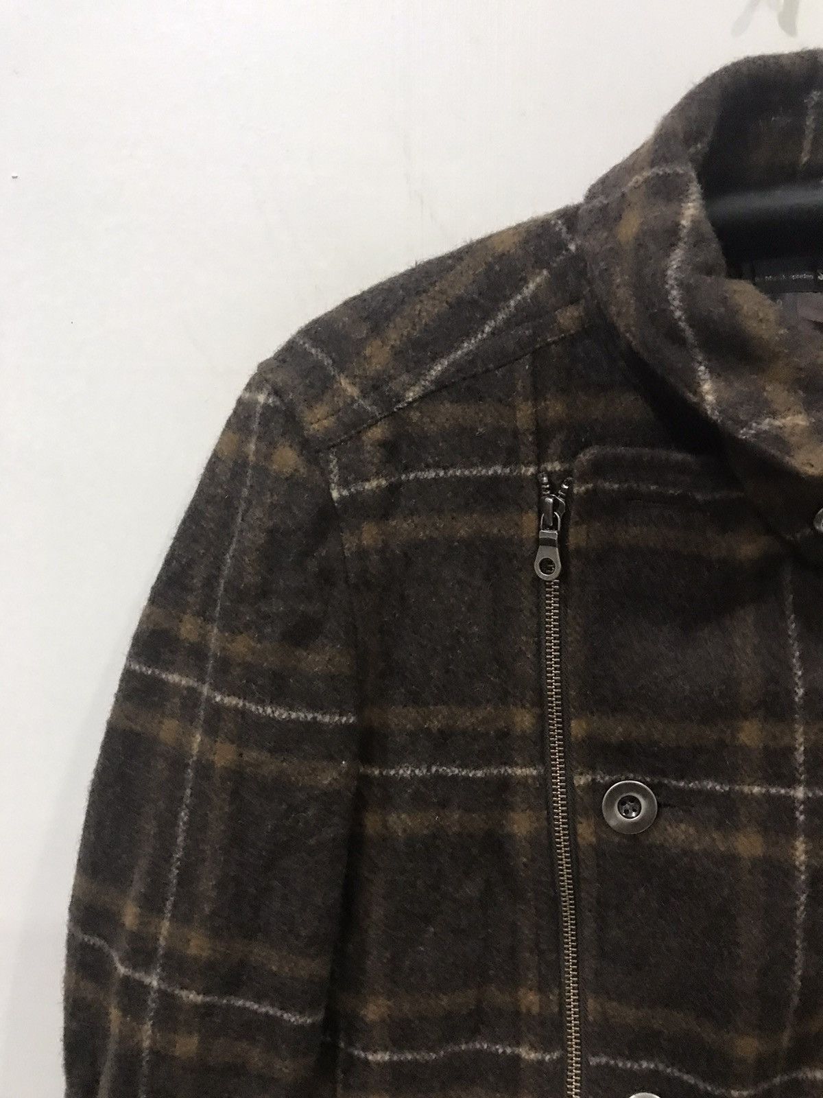 Schlussel SCHLUSSEL Japan Rare Checkered Slim Fit Wool Coat Size US M / EU 48-50 / 2 - 4 Thumbnail