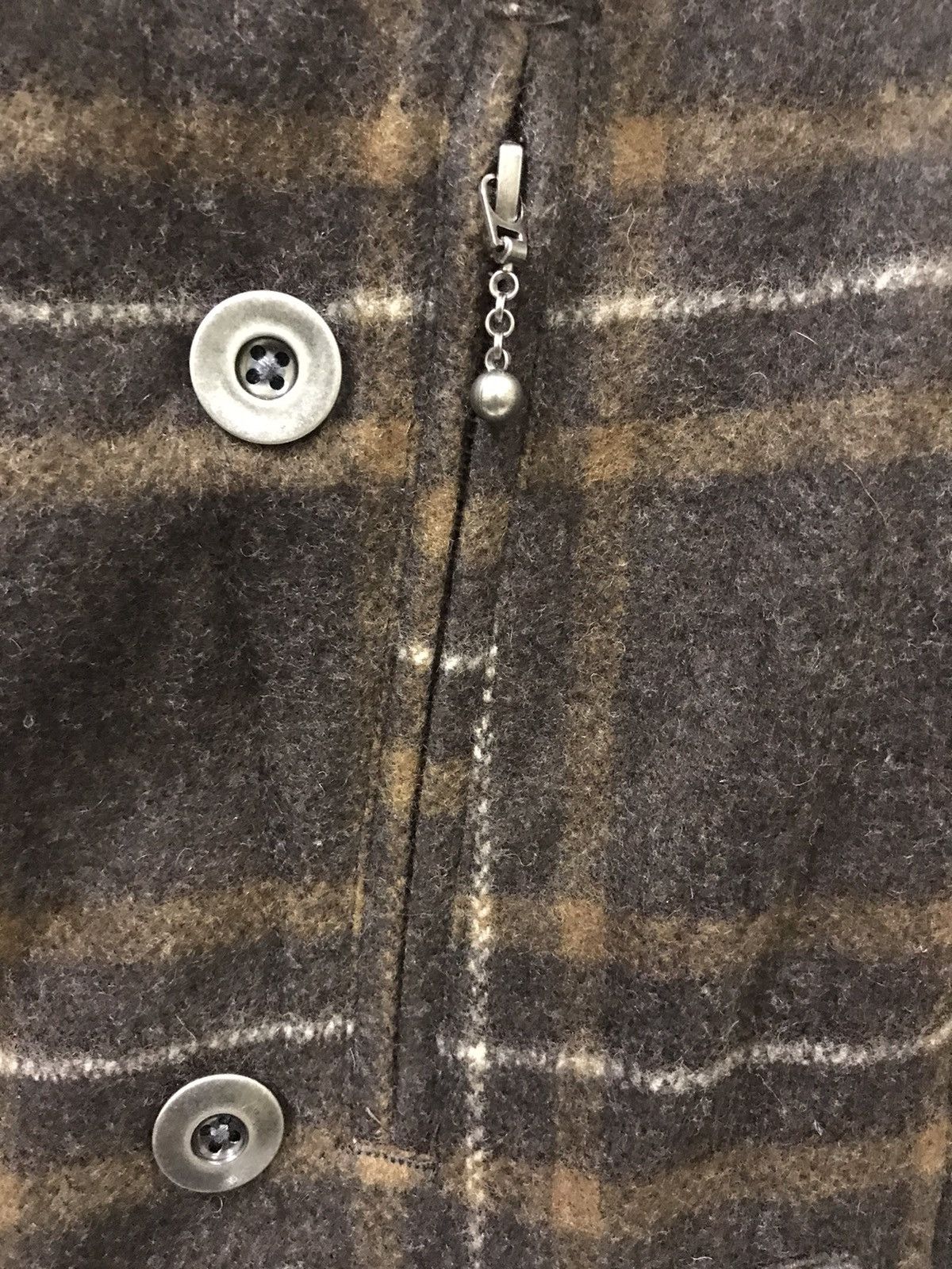 Schlussel SCHLUSSEL Japan Rare Checkered Slim Fit Wool Coat Size US M / EU 48-50 / 2 - 8 Thumbnail