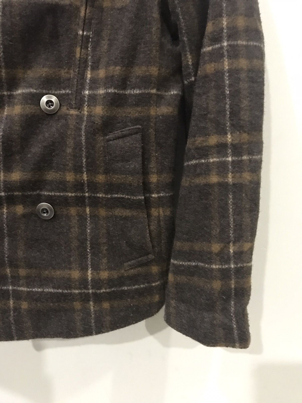 Schlussel SCHLUSSEL Japan Rare Checkered Slim Fit Wool Coat Size US M / EU 48-50 / 2 - 5 Thumbnail