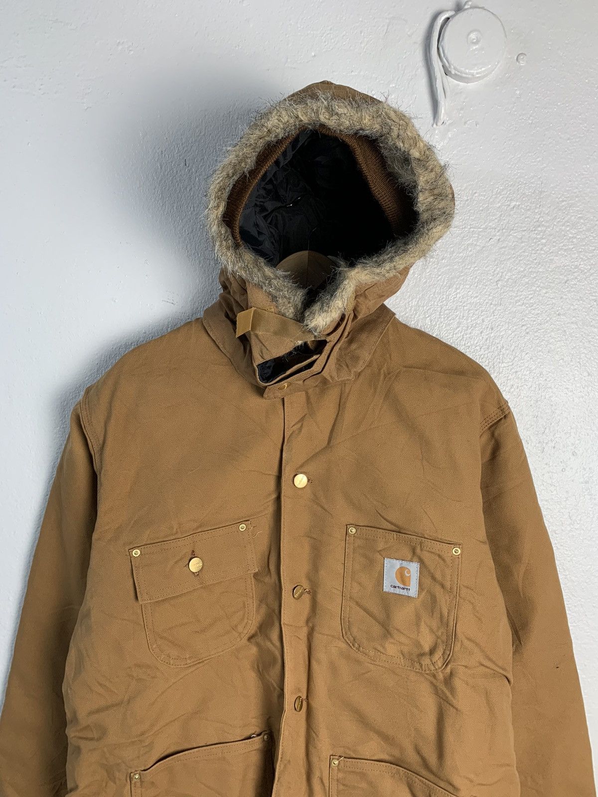 Carhartt Vintage Carhatt Hooded Jacket Size US L / EU 52-54 / 3 - 4 Thumbnail