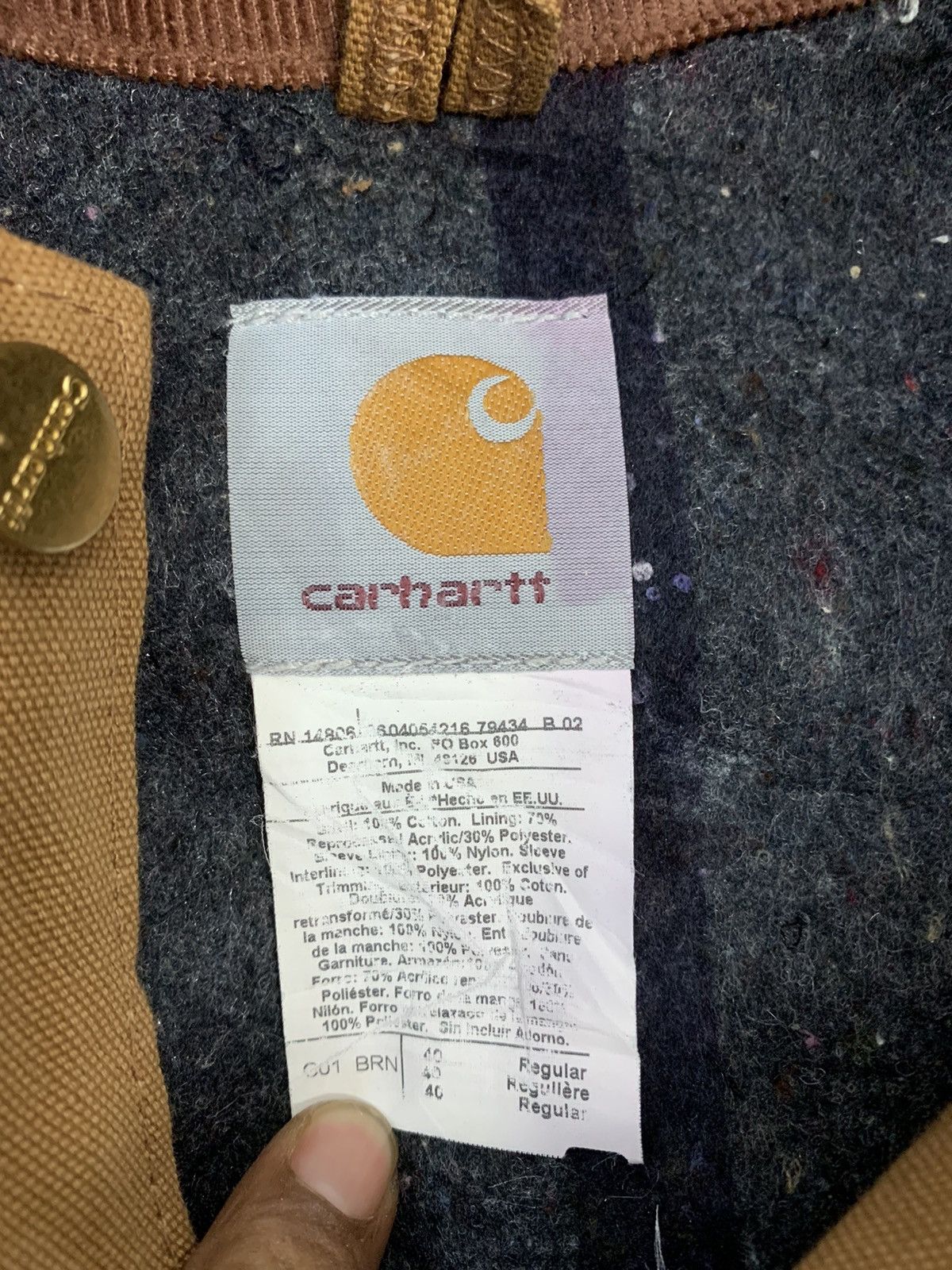 Carhartt Vintage Carhatt Hooded Jacket Size US L / EU 52-54 / 3 - 7 Thumbnail