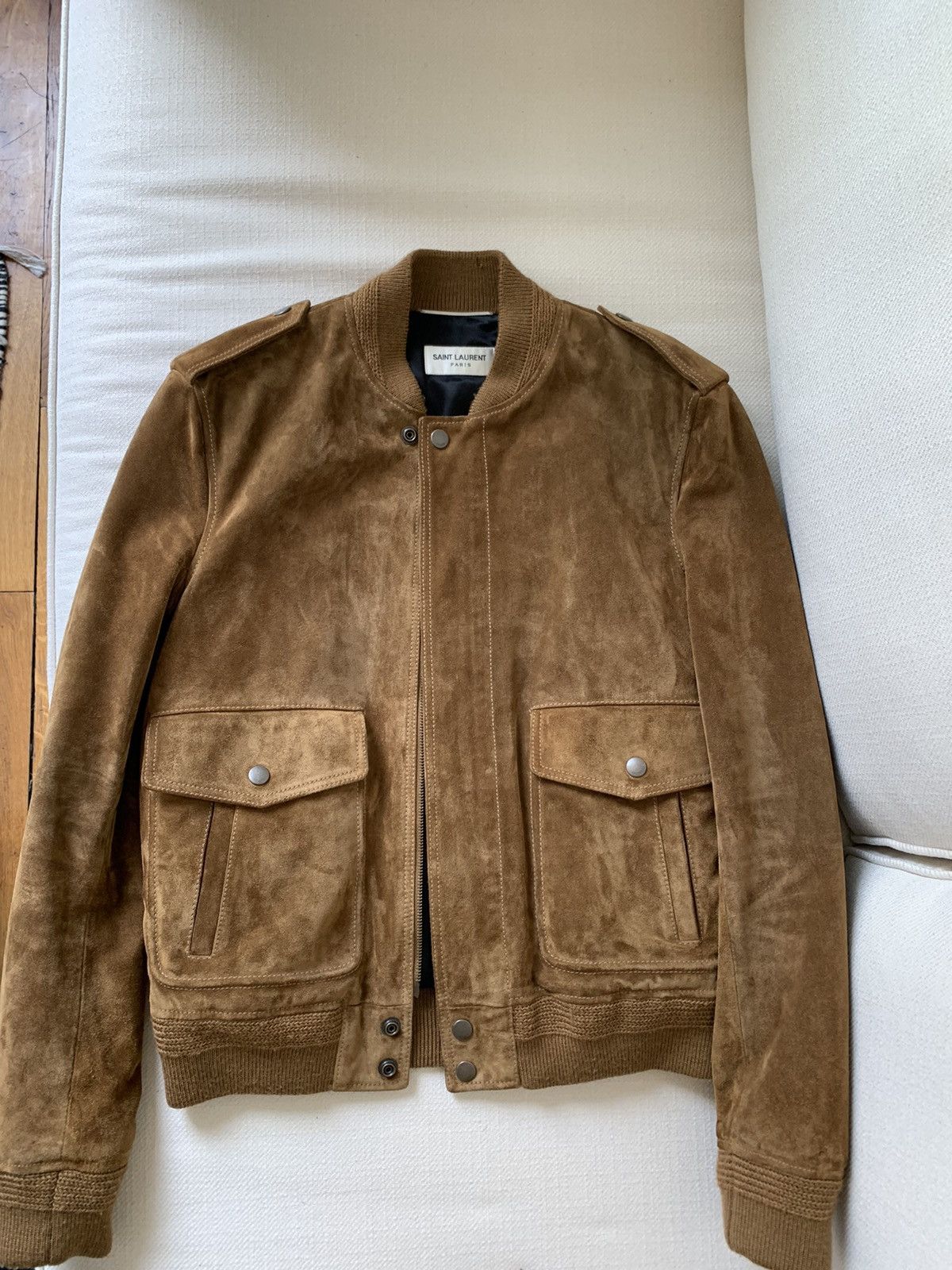 Saint Laurent Paris Suede leather jacket size 44 Size US S / EU 44-46 / 1 - 8 Thumbnail