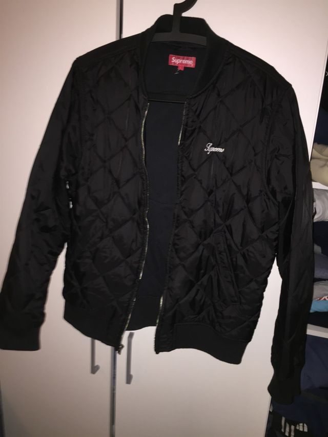 Supreme Supreme Sequin Patch Quilted Bomber - Alfa Romeo | Grailed