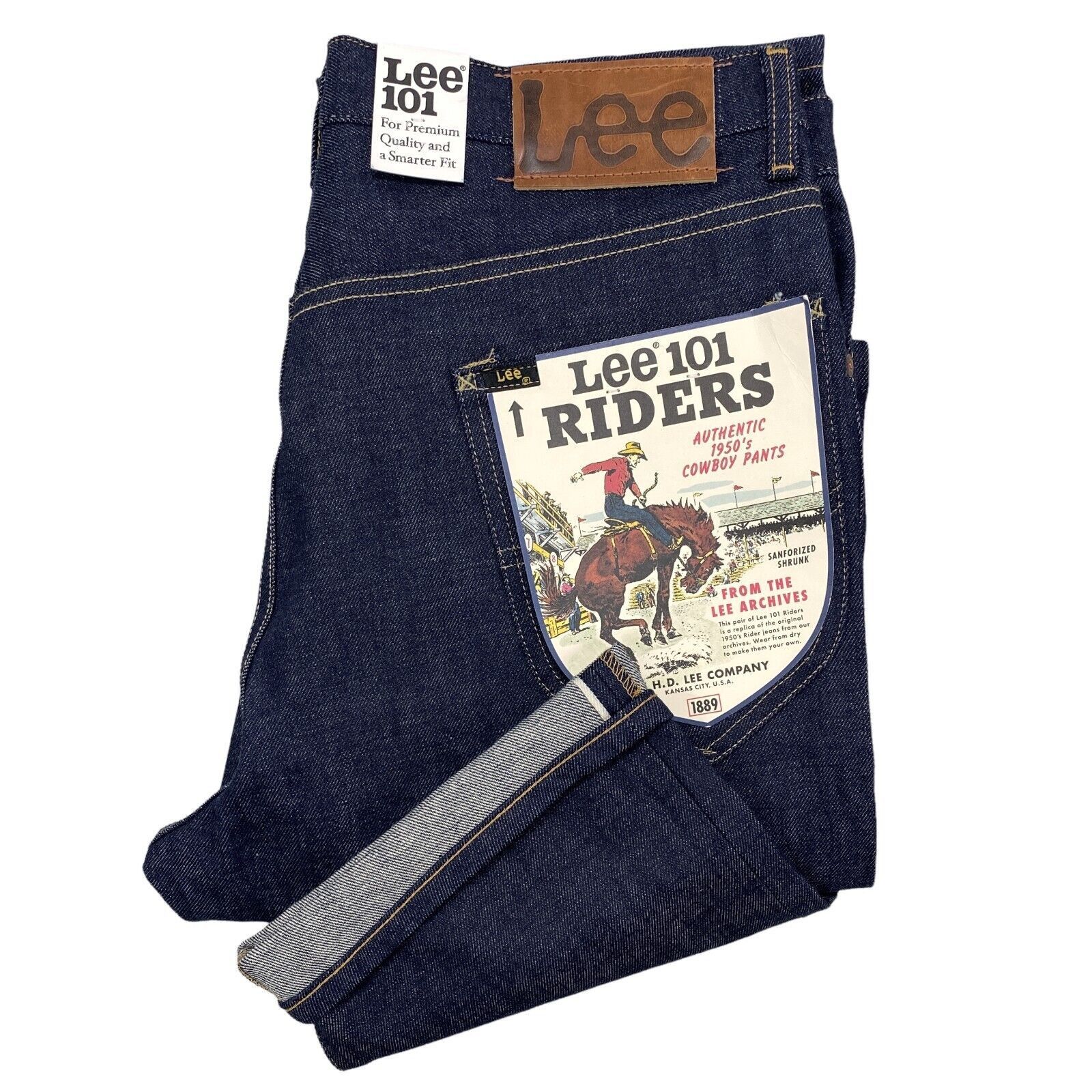 Lee Lee 101 50's Rider Jeans (6MJ1013) 13oz Narrow Loom Selvedge Denim