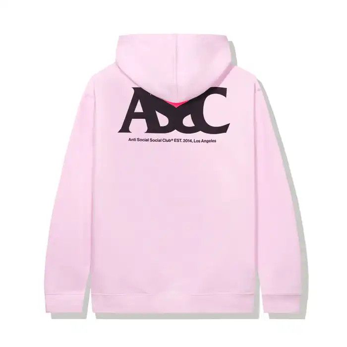Anti social social club Negative space pink hoodie