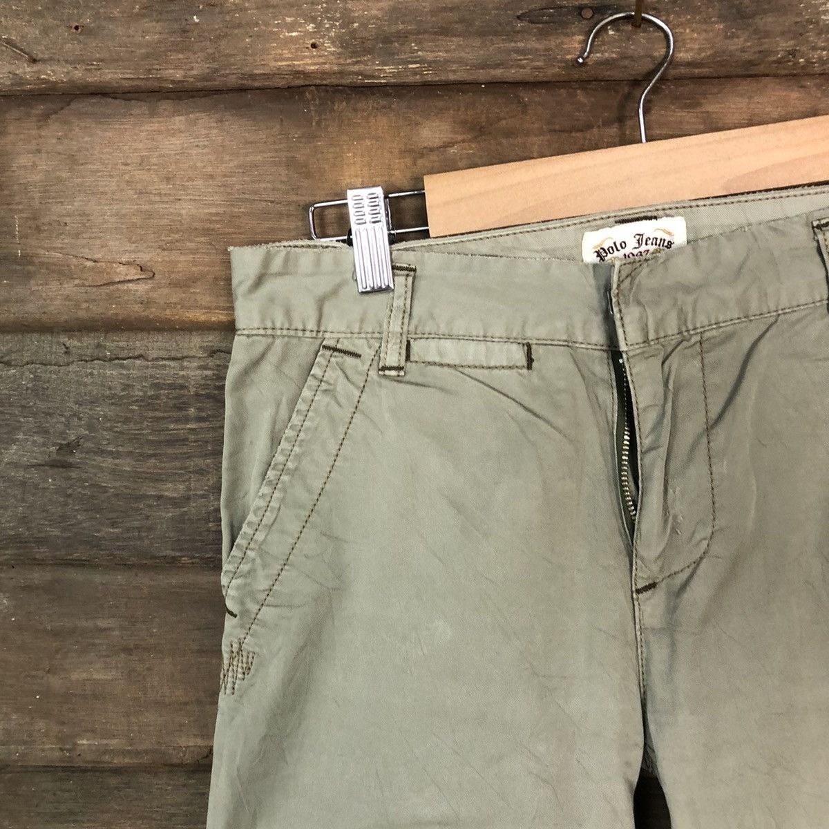 Polo Ralph Lauren Polo Jeans Cream vintage Casual Pants #7058 Size US 26 / EU 42 - 4 Thumbnail