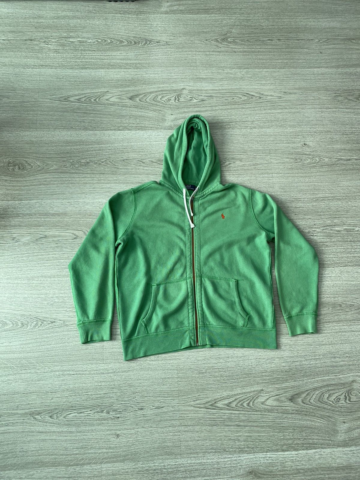 Vintage y2k POLO RALPH LAUREN Zip Up Hoodie GREEN 2000s