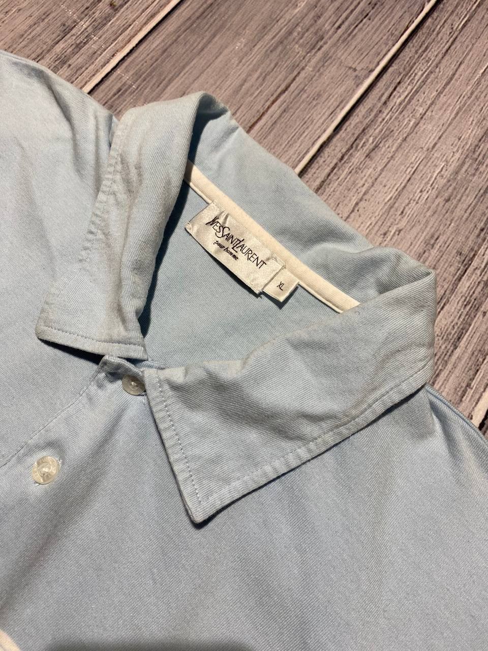 Yves Saint Laurent Vintage Yves Saint Laurent Polo Shirt YSL Striped Size US L / EU 52-54 / 3 - 3 Thumbnail