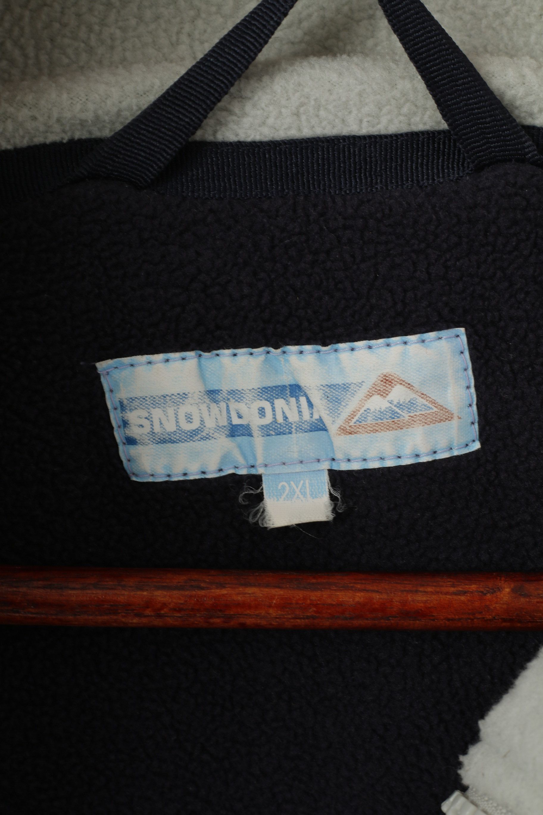 Vintage Snowdonia Men 2XL Fleece Top Grey Navy Soft Zip Up 8622 Size US XXL / EU 58 / 5 - 4 Thumbnail