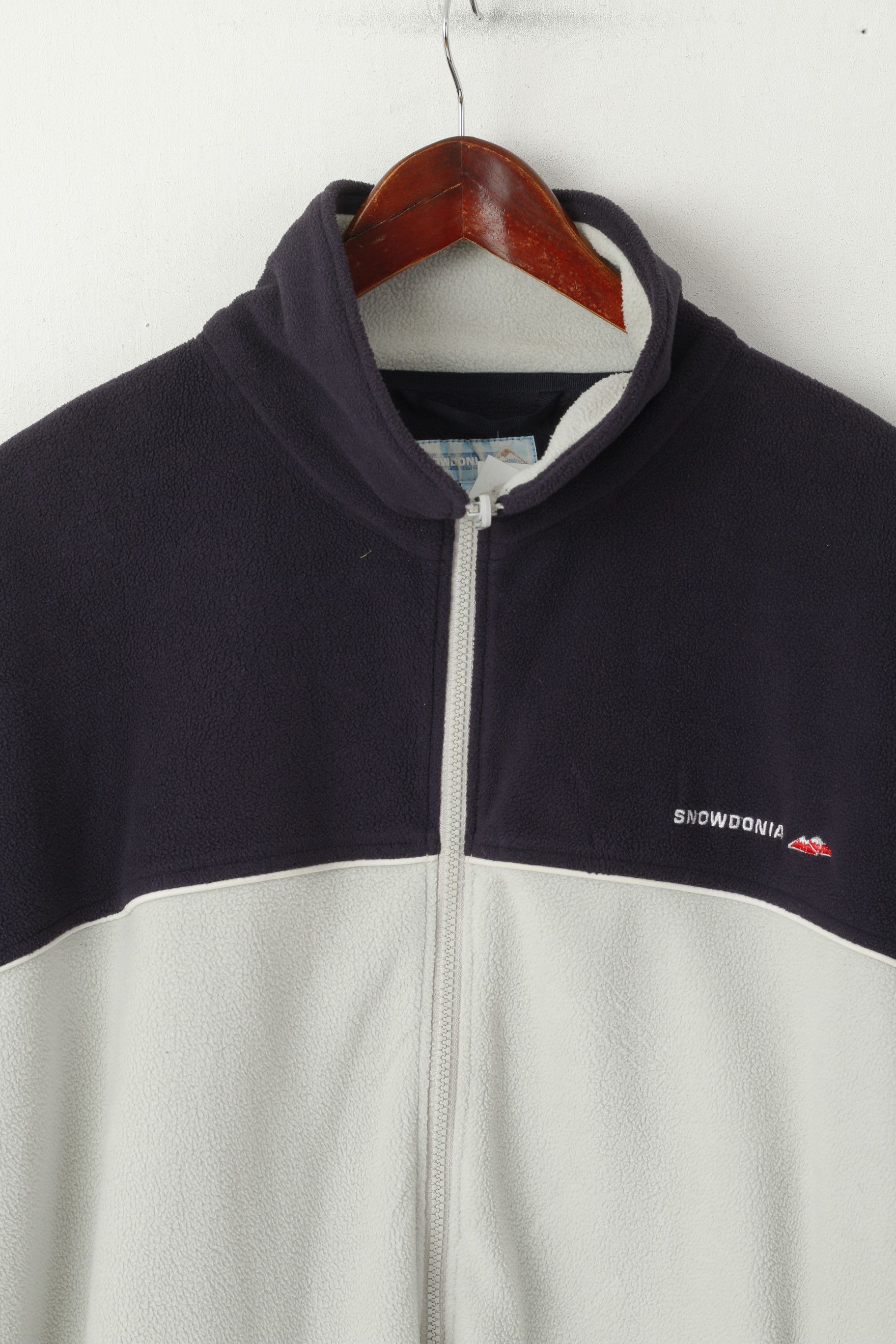 Vintage Snowdonia Men 2XL Fleece Top Grey Navy Soft Zip Up 8622 Size US XXL / EU 58 / 5 - 2 Thumbnail