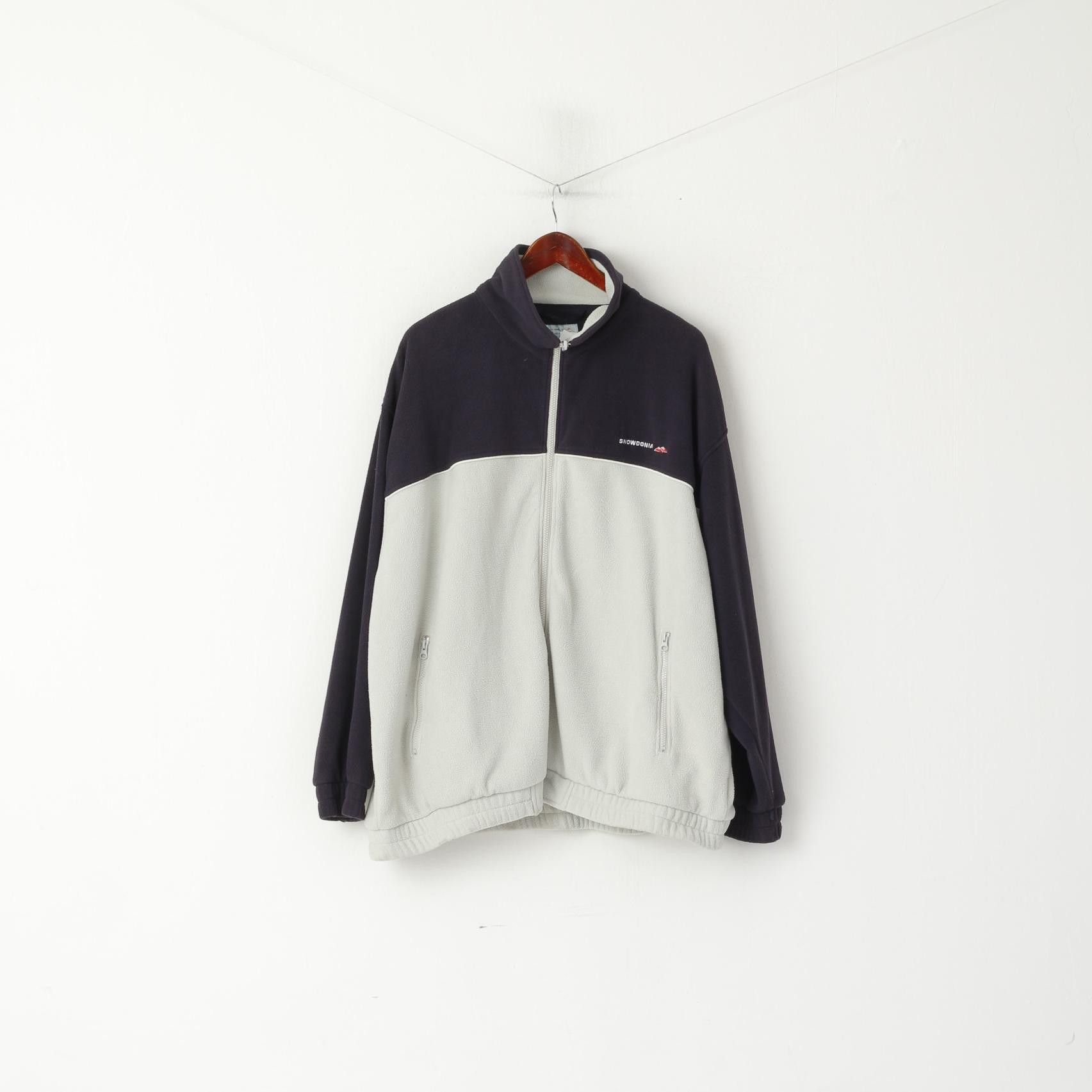 Vintage Snowdonia Men 2XL Fleece Top Grey Navy Soft Zip Up 8622 Size US XXL / EU 58 / 5 - 1 Thumbnail