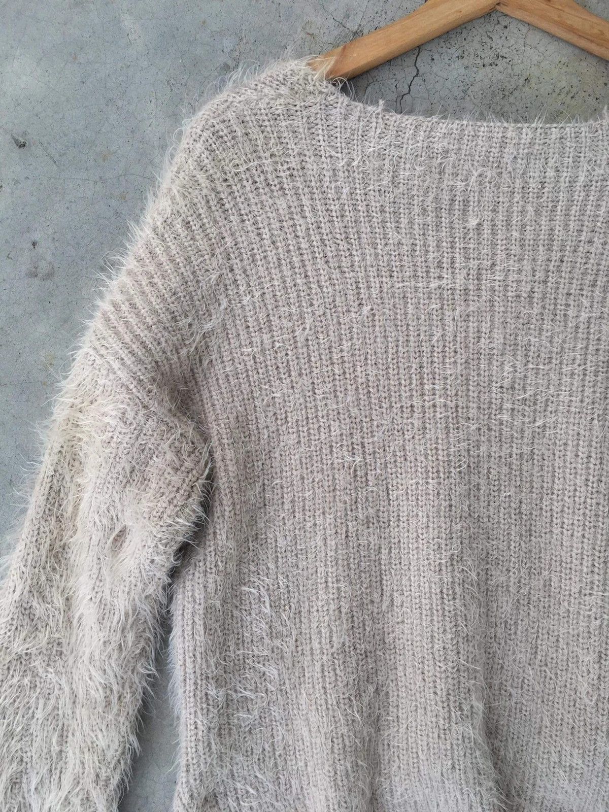 Aran Isles Knitwear × Homespun Knitwear 📌SIMPLICITE Mohair/Fleece Memeri Knitting Like Crop Top Size US M / EU 48-50 / 2 - 9 Thumbnail