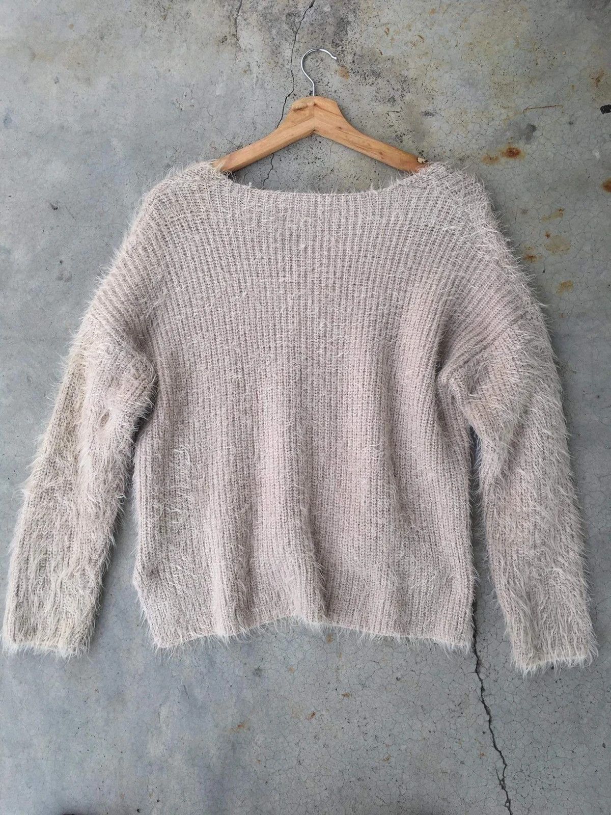 Aran Isles Knitwear × Homespun Knitwear 📌SIMPLICITE Mohair/Fleece Memeri Knitting Like Crop Top Size US M / EU 48-50 / 2 - 8 Thumbnail