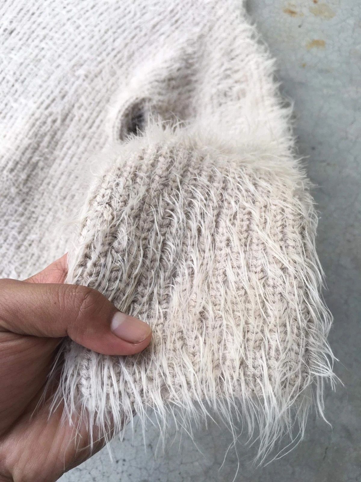 Aran Isles Knitwear × Homespun Knitwear 📌SIMPLICITE Mohair/Fleece Memeri Knitting Like Crop Top Size US M / EU 48-50 / 2 - 4 Thumbnail