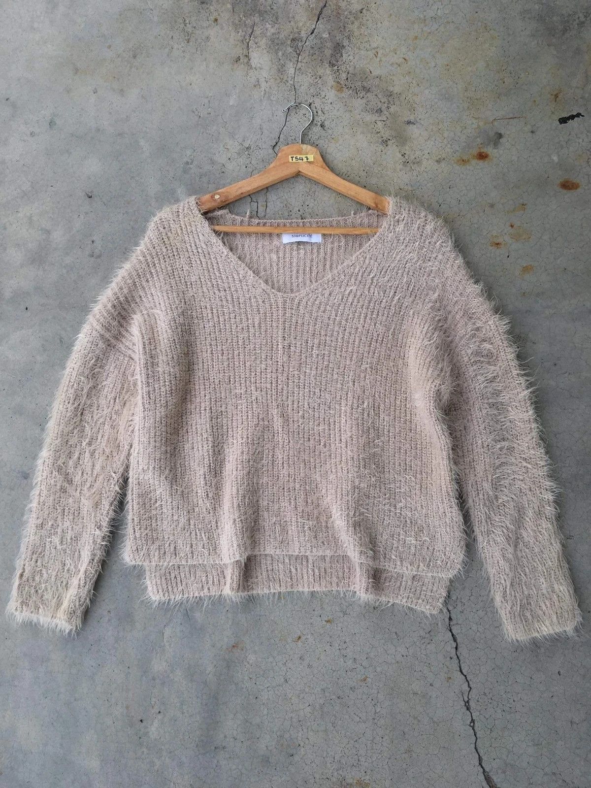 Aran Isles Knitwear × Homespun Knitwear 📌SIMPLICITE Mohair/Fleece Memeri Knitting Like Crop Top Size US M / EU 48-50 / 2 - 1 Thumbnail