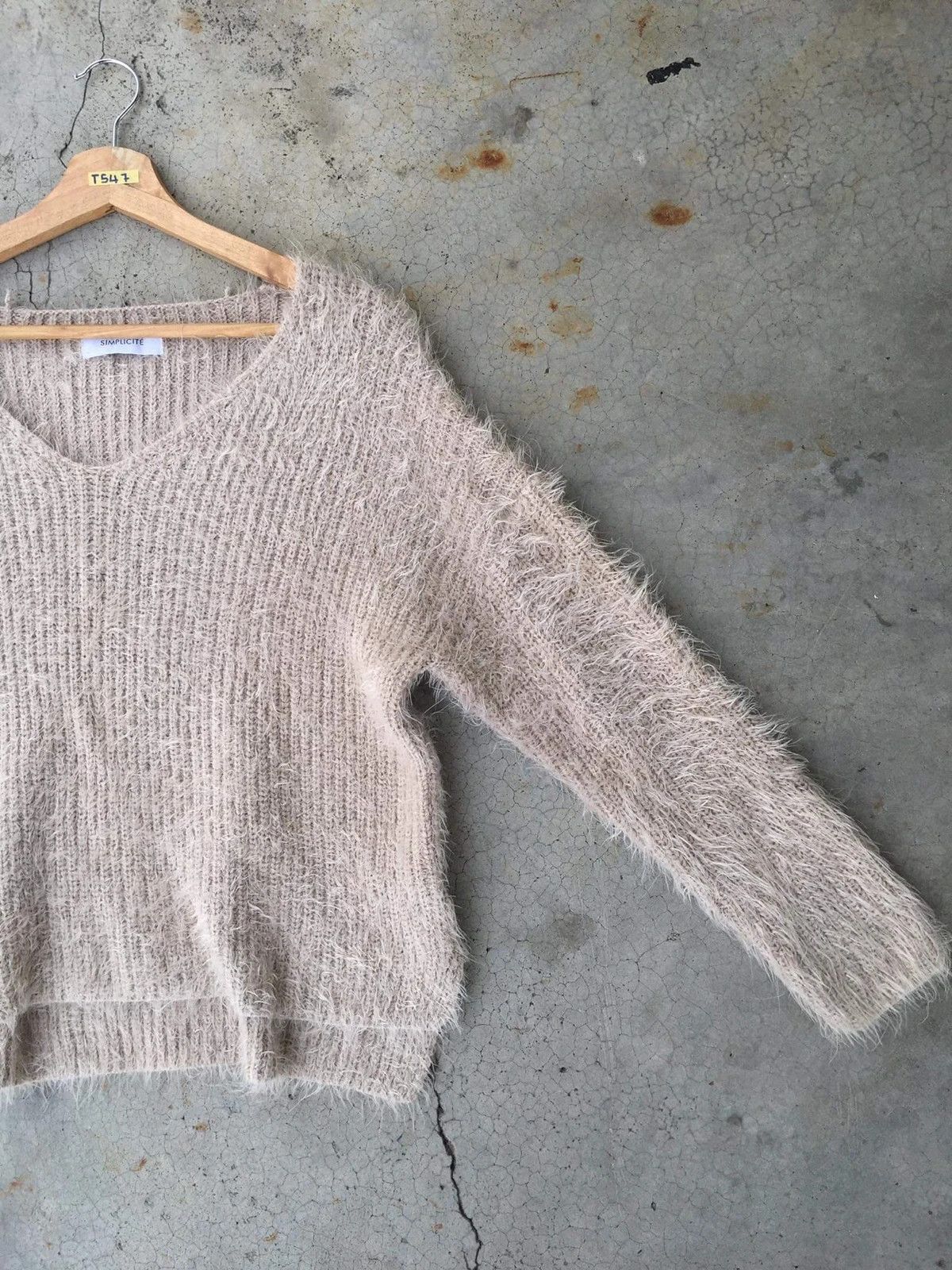 Aran Isles Knitwear × Homespun Knitwear 📌SIMPLICITE Mohair/Fleece Memeri Knitting Like Crop Top Size US M / EU 48-50 / 2 - 2 Thumbnail