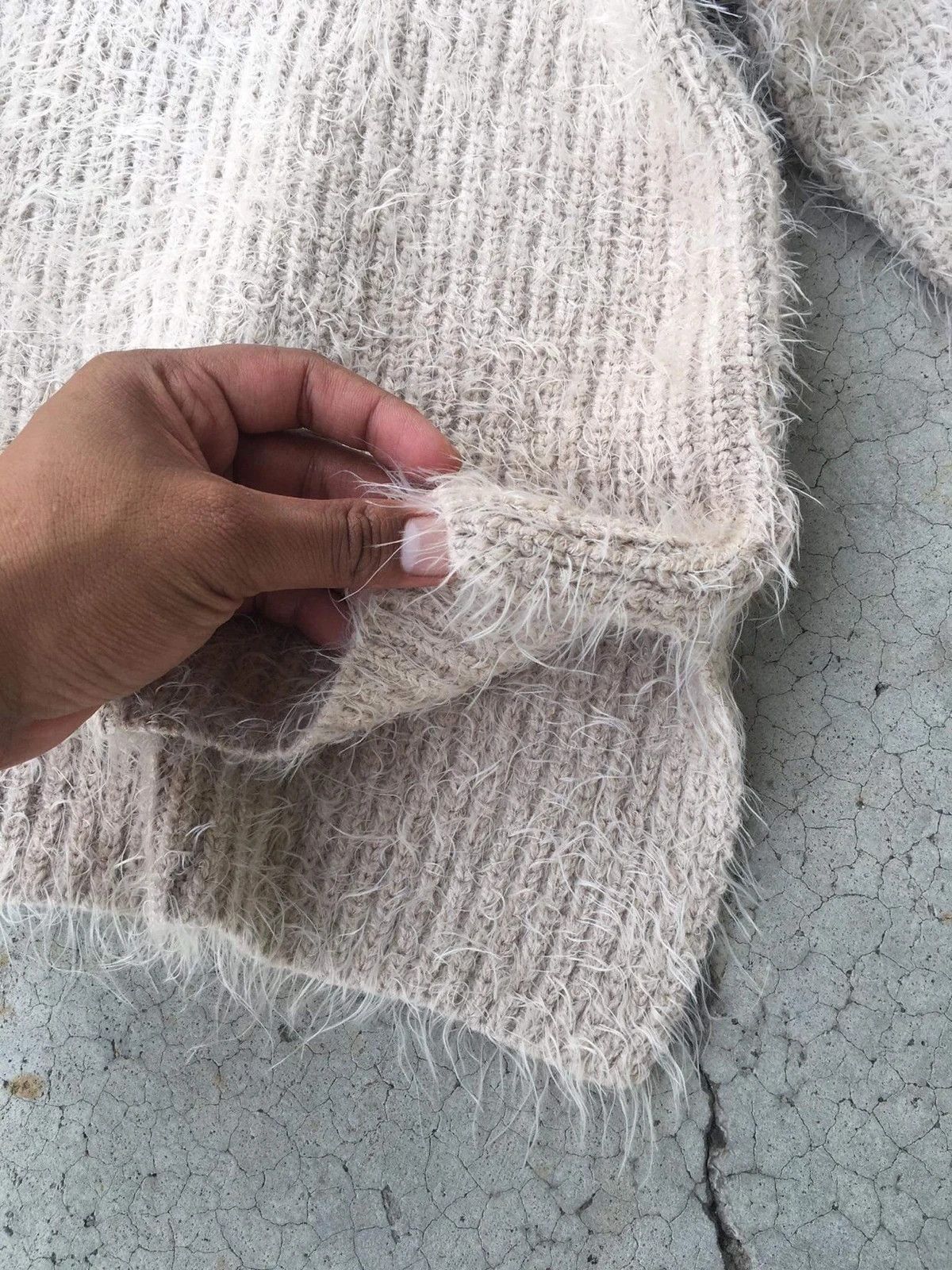 Aran Isles Knitwear × Homespun Knitwear 📌SIMPLICITE Mohair/Fleece Memeri Knitting Like Crop Top Size US M / EU 48-50 / 2 - 5 Thumbnail