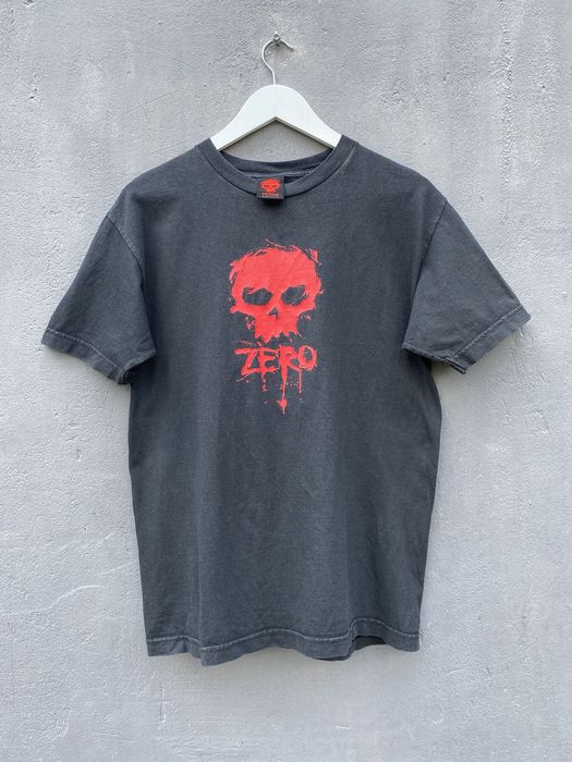 Vintage Vintage 90s Zero Skateboards Skull Faded T Shirt Hook Ups