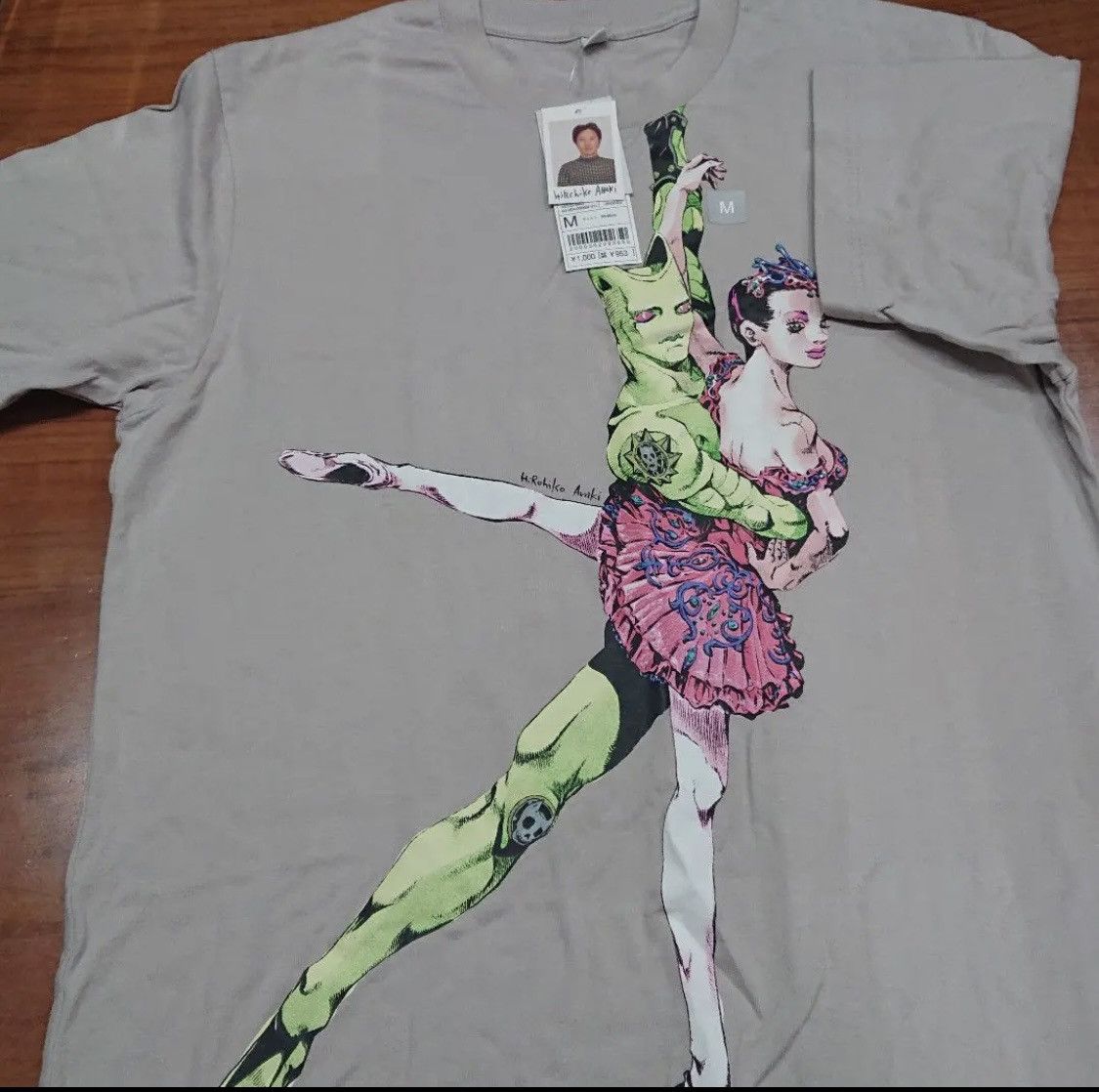 image of Jojo's Bizarre Adventure × Uniqlo Collaboration T-Shirt in Grey, Men's (Size Medium)