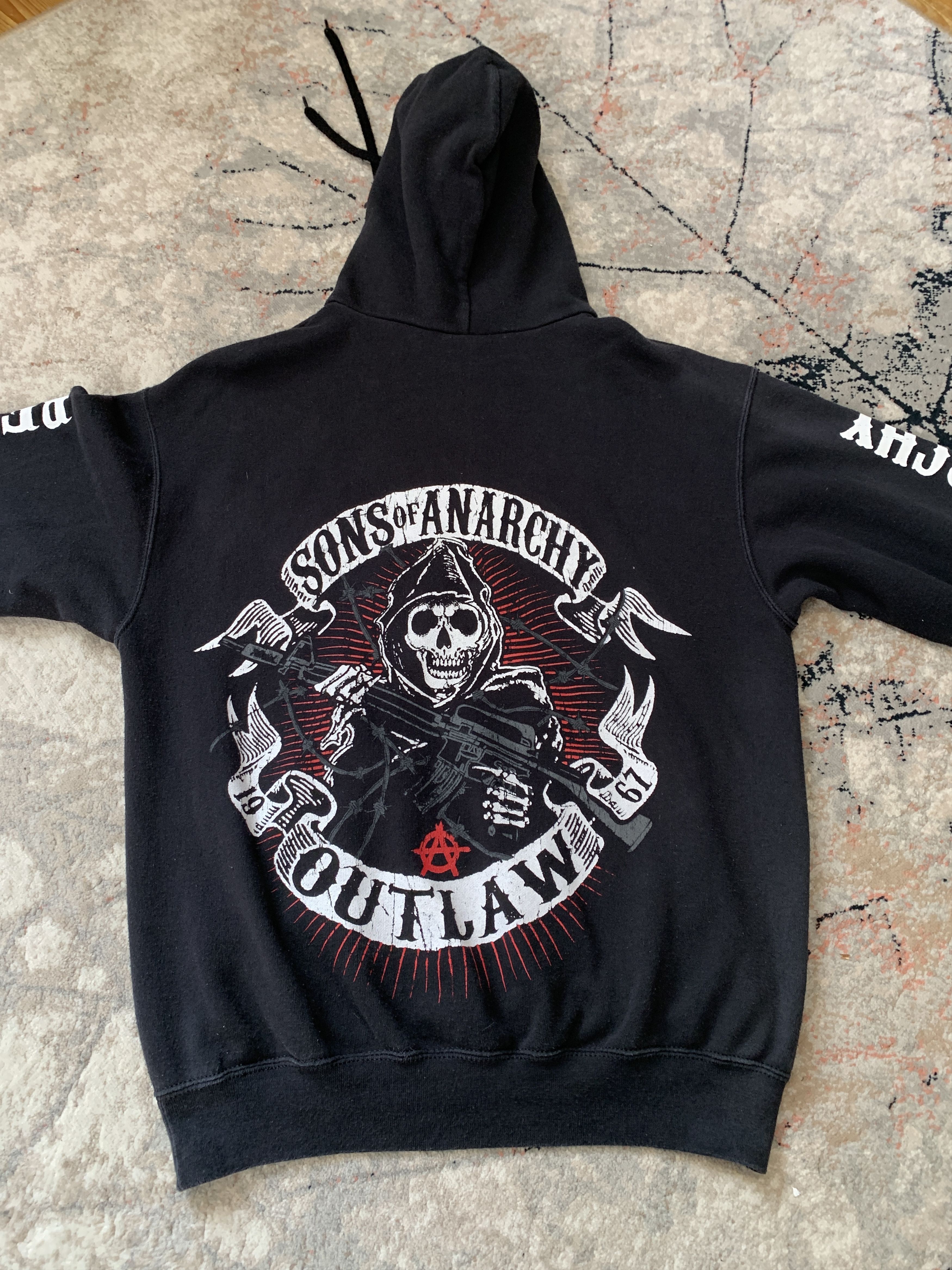 Band Tees × Vintage Vintage Sons Of Anarchy Outlaw Reaper Crew Hoodie Size US M / EU 48-50 / 2 - 3 Thumbnail