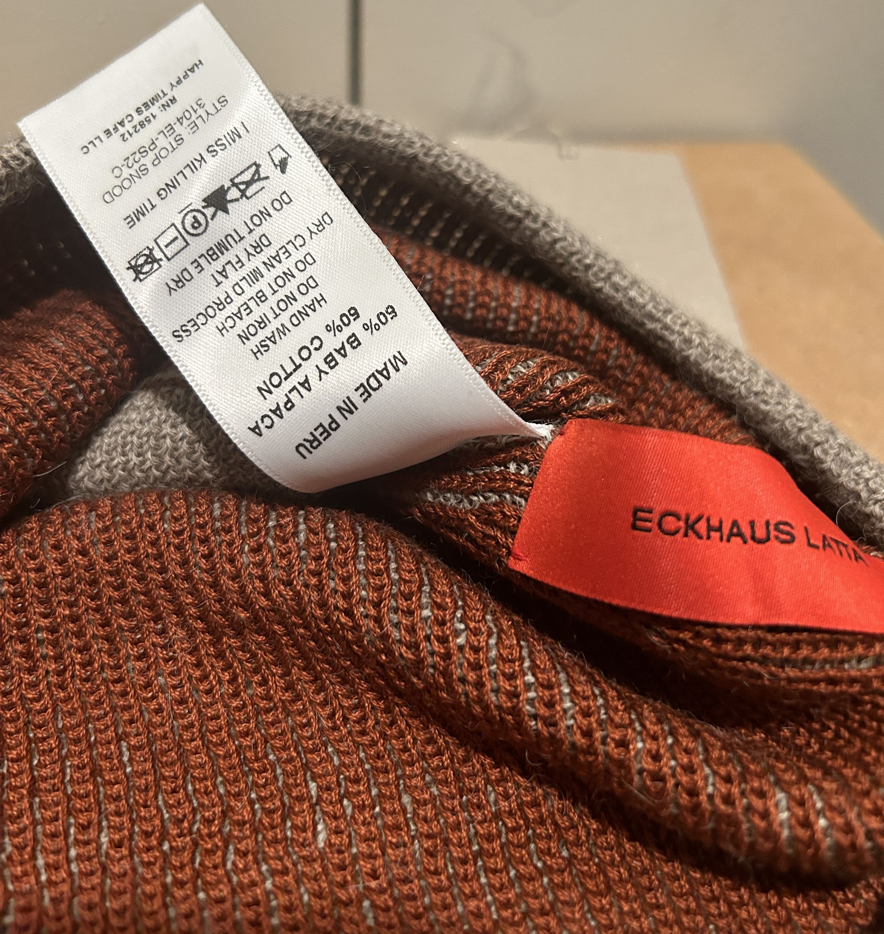Eckhaus Latta Eckhaus Latta Stop Snood Carnelian Size ONE SIZE - 4 Thumbnail